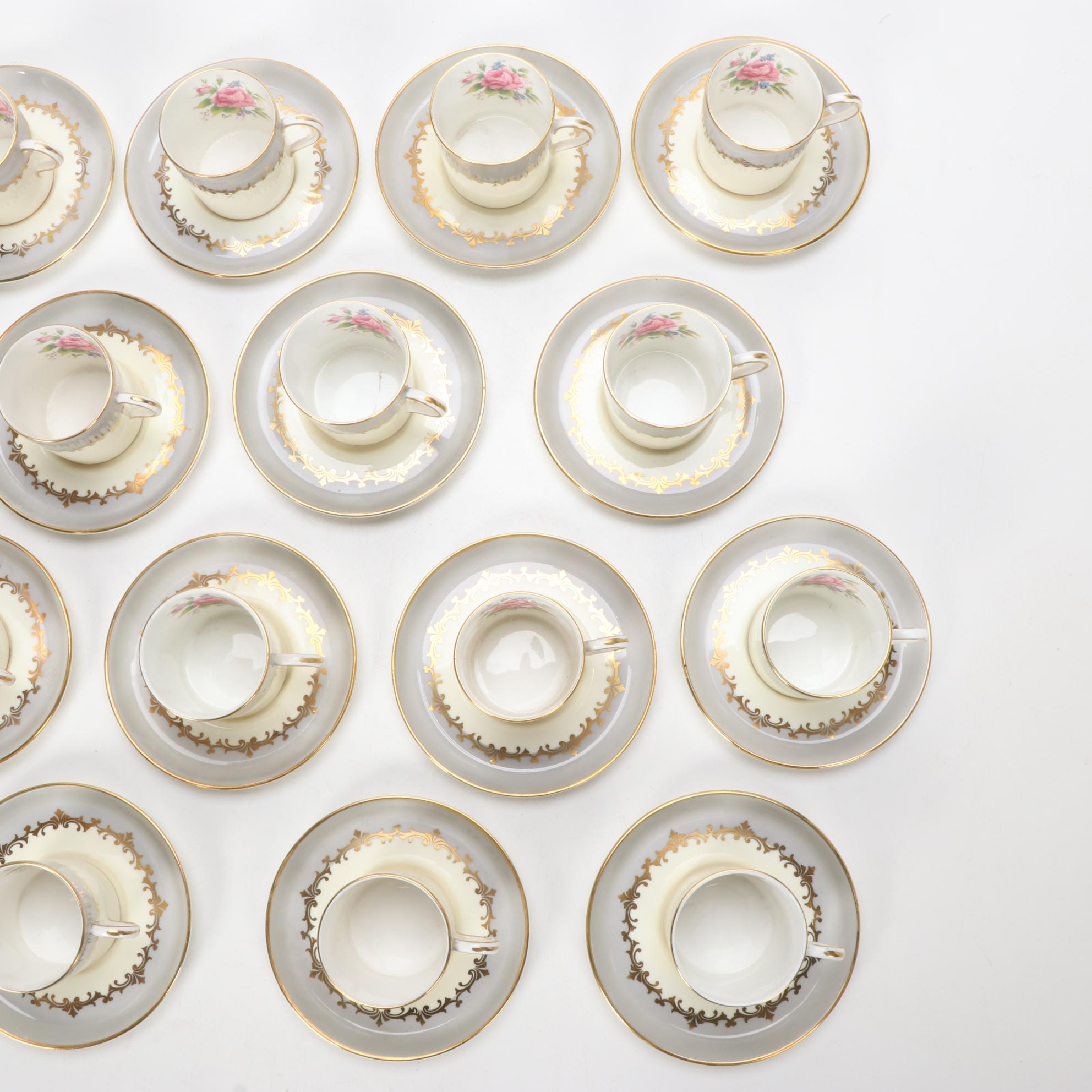 Aynsley "Lancaster" Bone China Coffee Cups and Saucers, 1939–1960