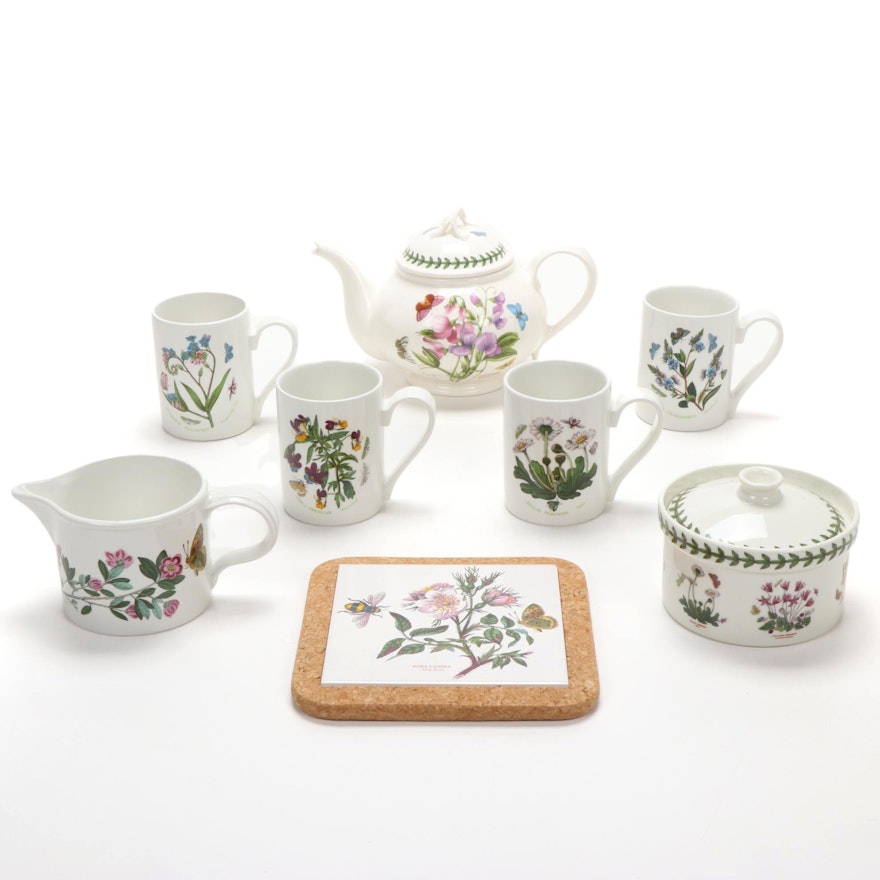 Portmeiron "Botanic Garden" Porcelain Teapot and Serveware