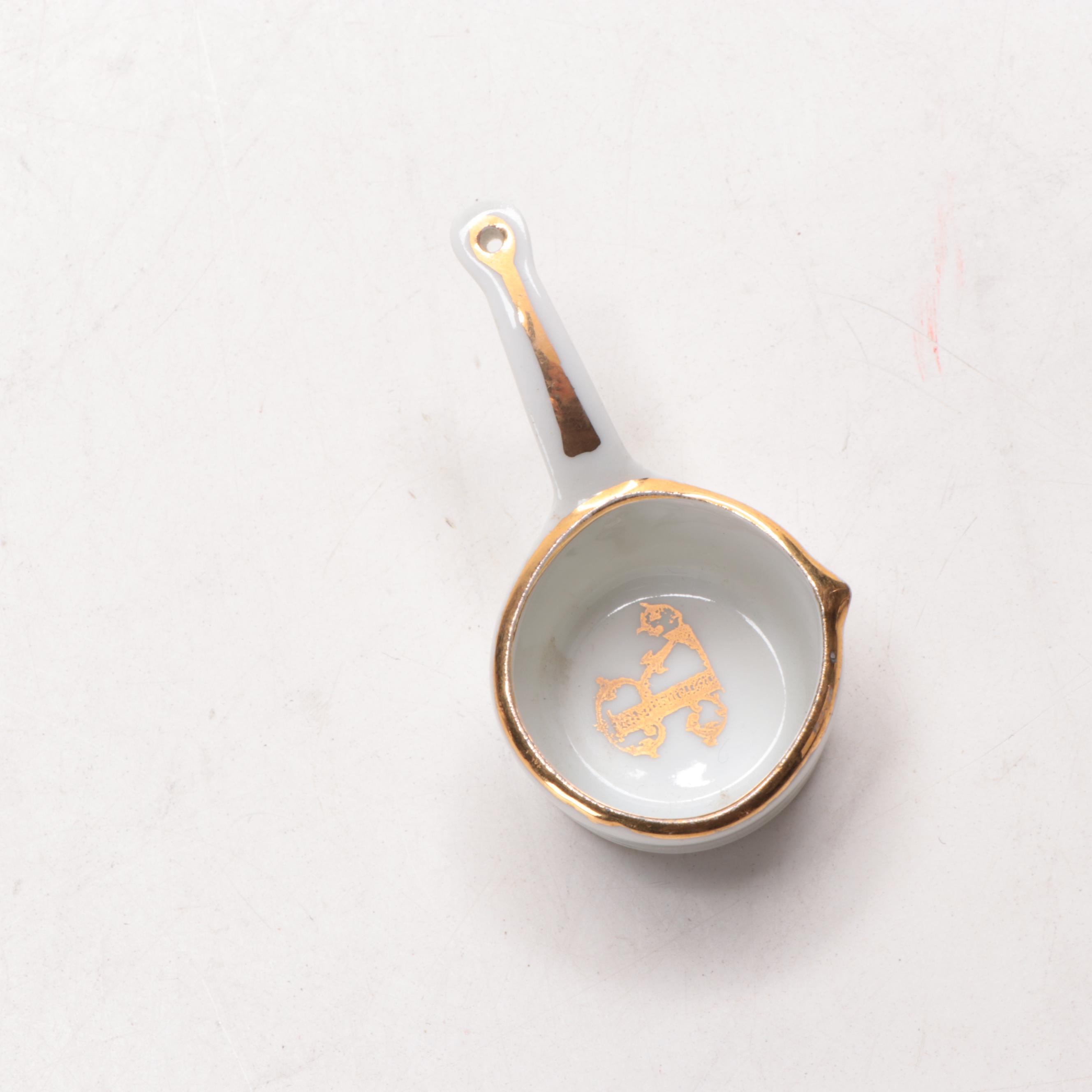 Royal Crown Derby "Old Imari" Bone China Creamer and Miniature Pot, Mid-20th C.