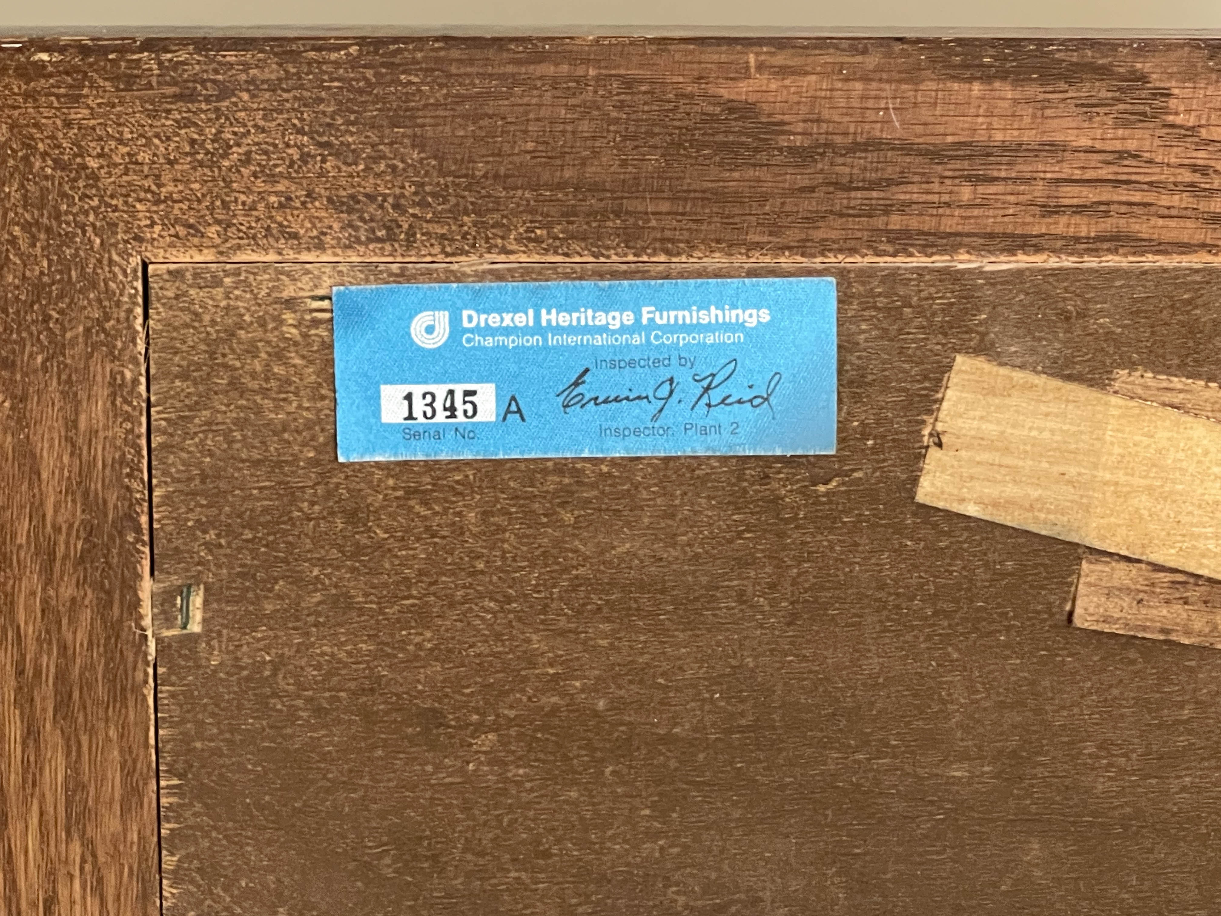 Drexel-Heritage "Bishopsgate" Oak Dresser with Mirrors, Late 20th Century