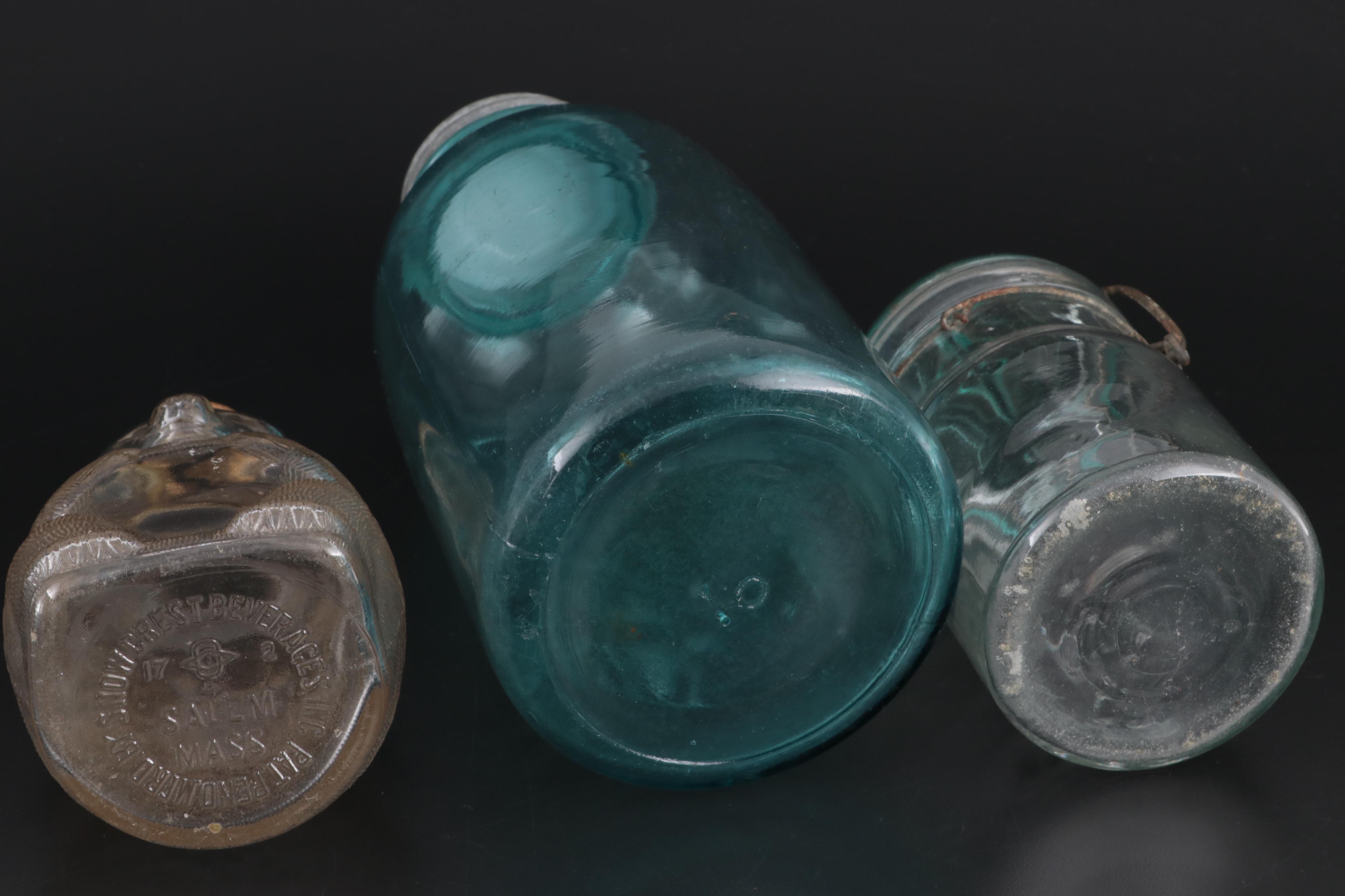 Atlas and Ball Glass Mason Jars, and Snow Crest Beverages Bear Bank