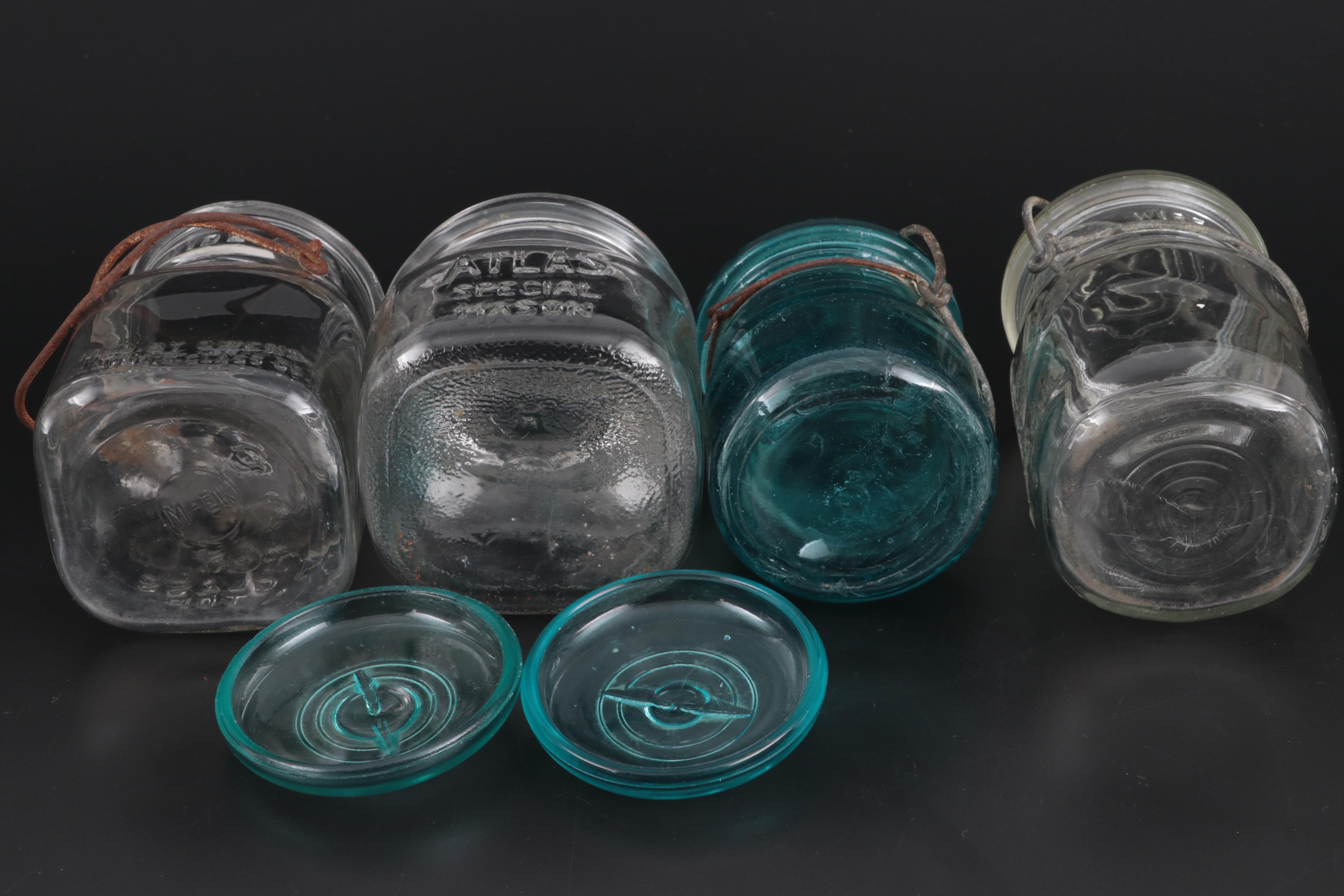 Atlas and Ball Glass Mason Jars, and Snow Crest Beverages Bear Bank