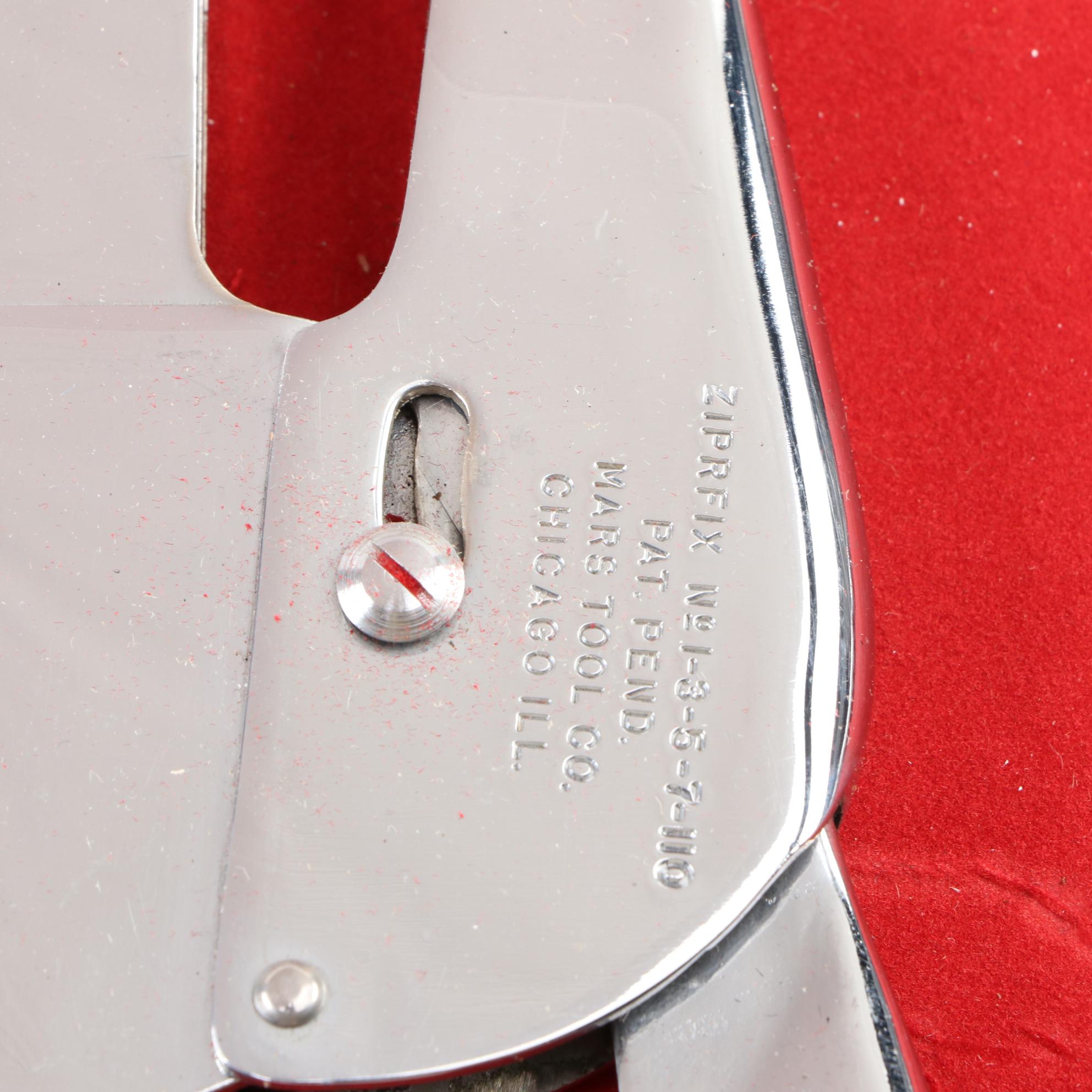 Mars Tool Company "Zip-R-Fix" Salesman Hand Tools in Original Case, 1950s