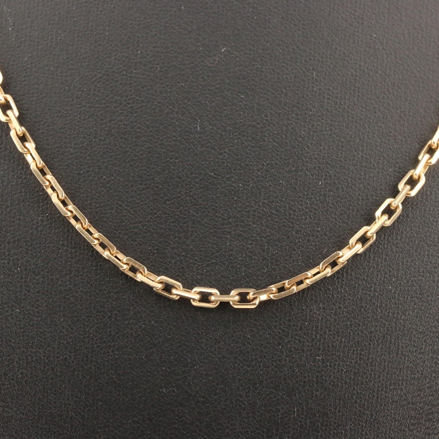 14K Oval Cable Chain Necklace