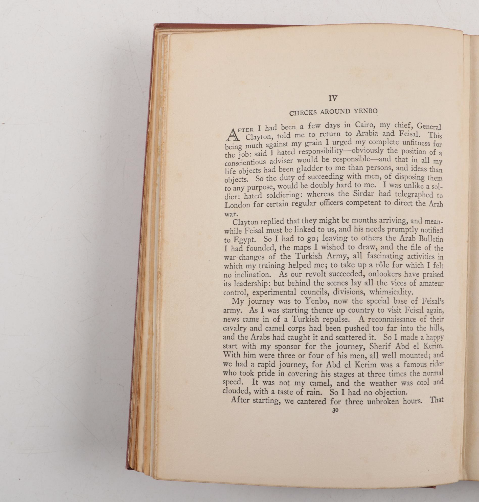 First American Edition "Revolt in the Desert" and More by T. E. Lawrence