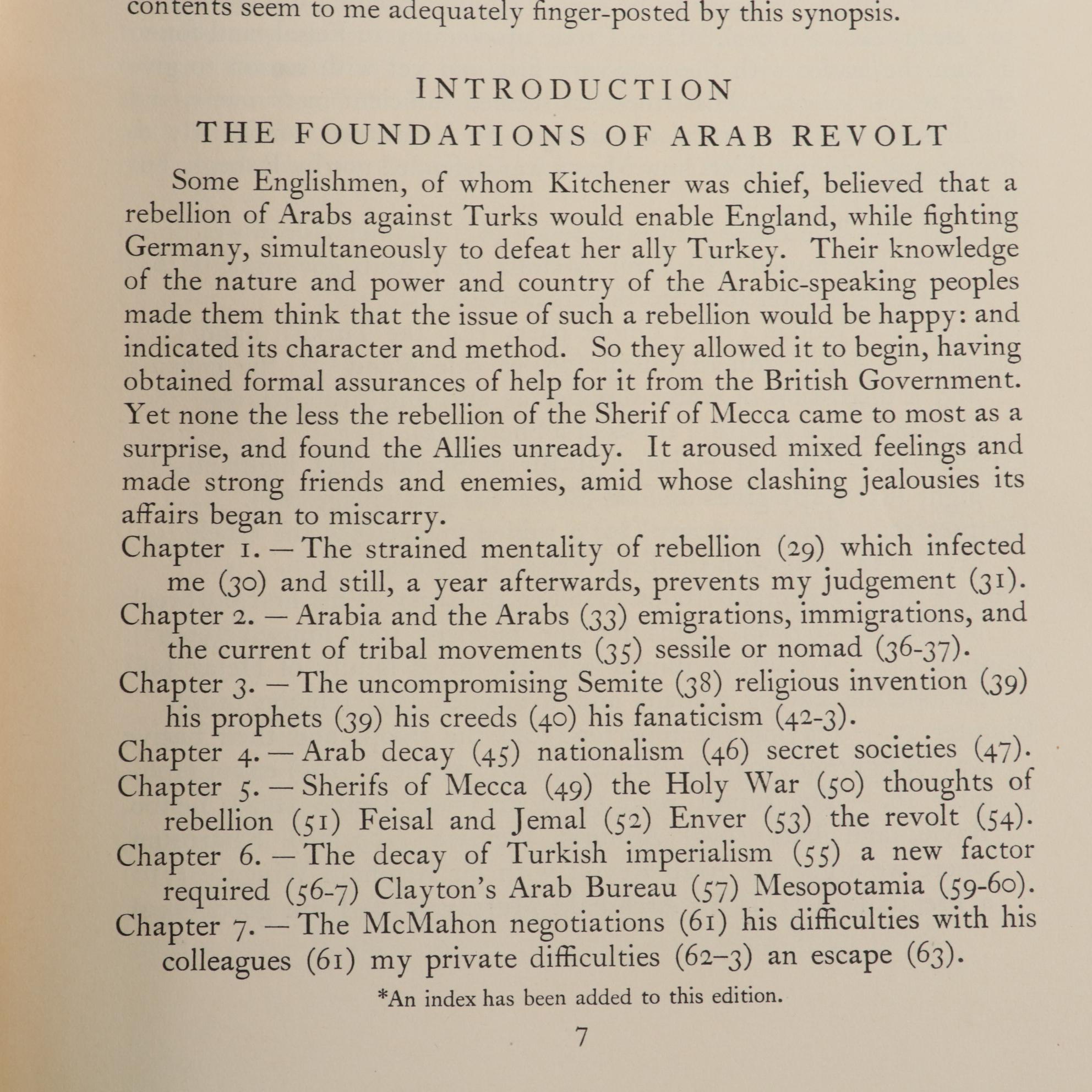 First American Edition "Revolt in the Desert" and More by T. E. Lawrence