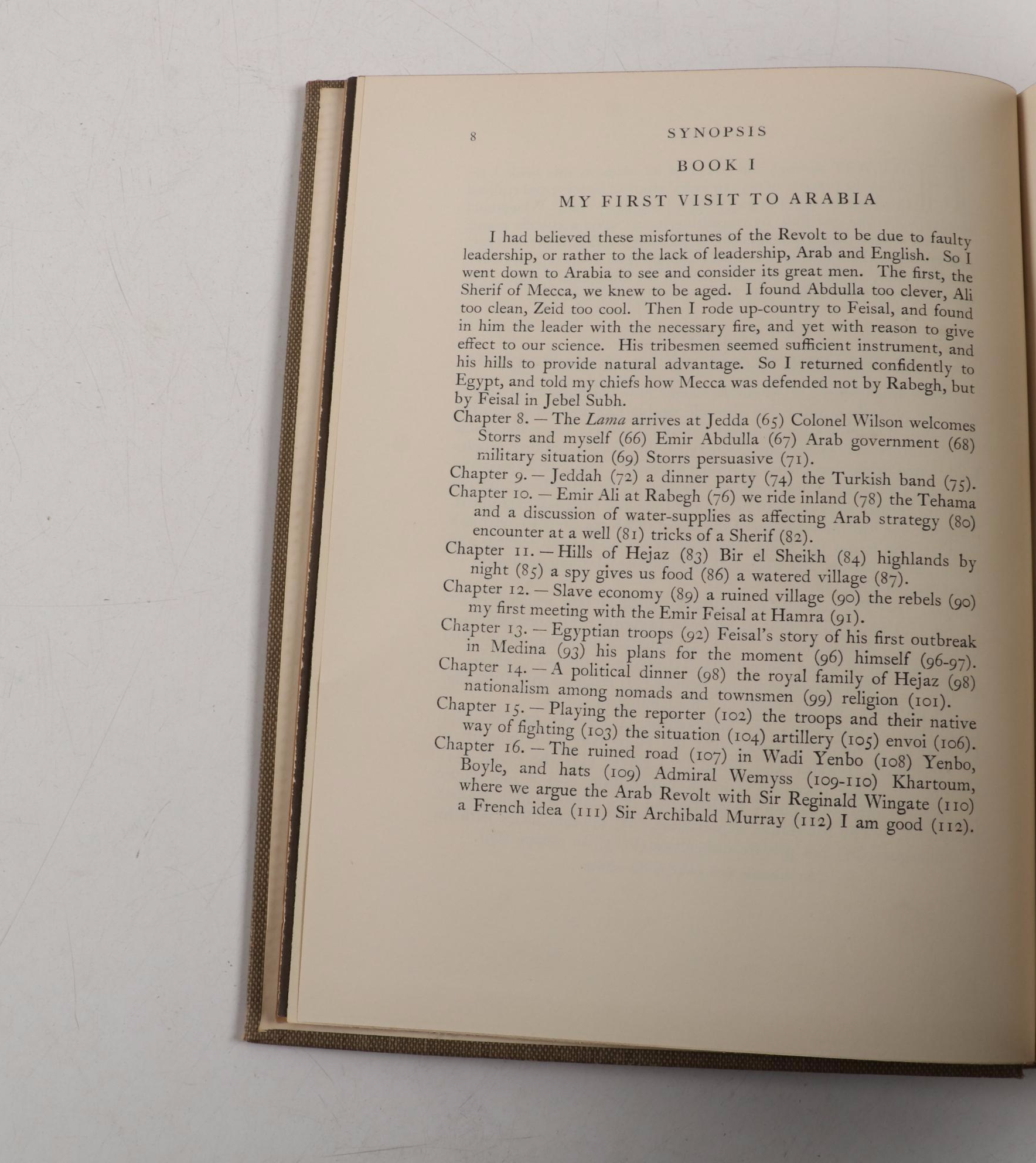 First American Edition "Revolt in the Desert" and More by T. E. Lawrence