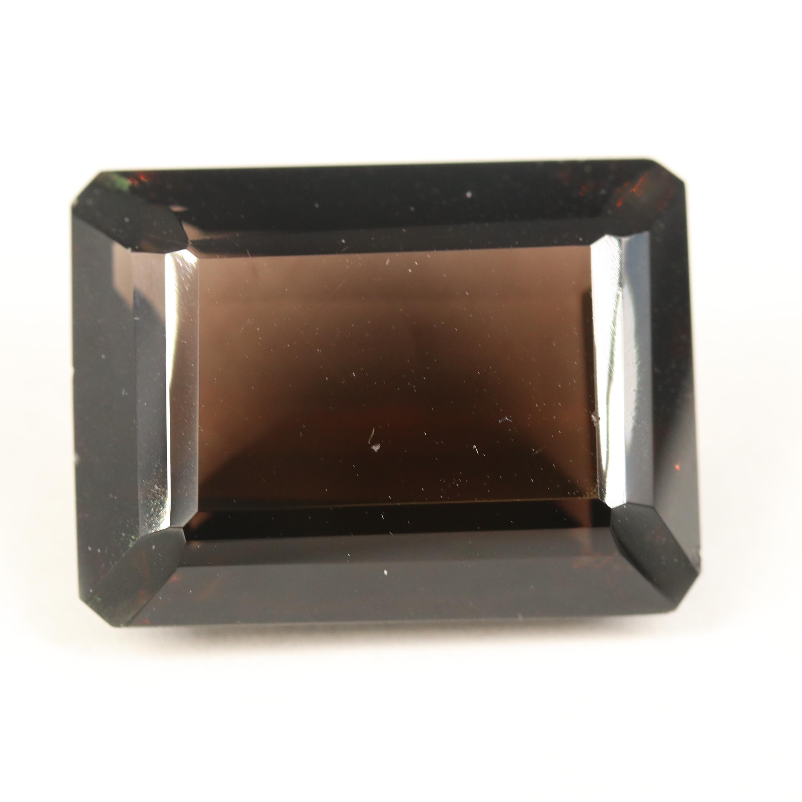 Loose 59.26 CT Rectangular Faceted Smoky Quartz