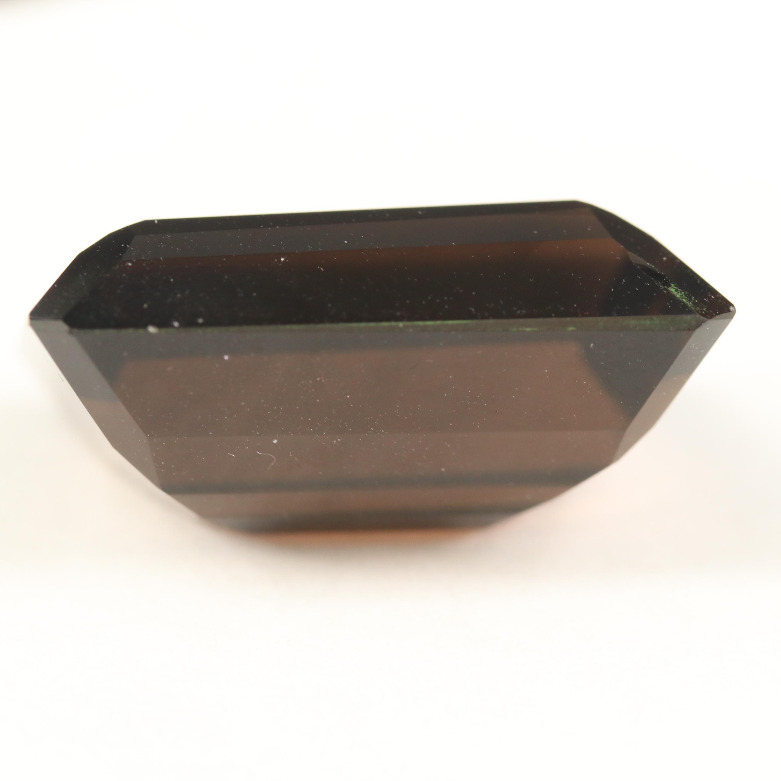 Loose 59.26 CT Rectangular Faceted Smoky Quartz