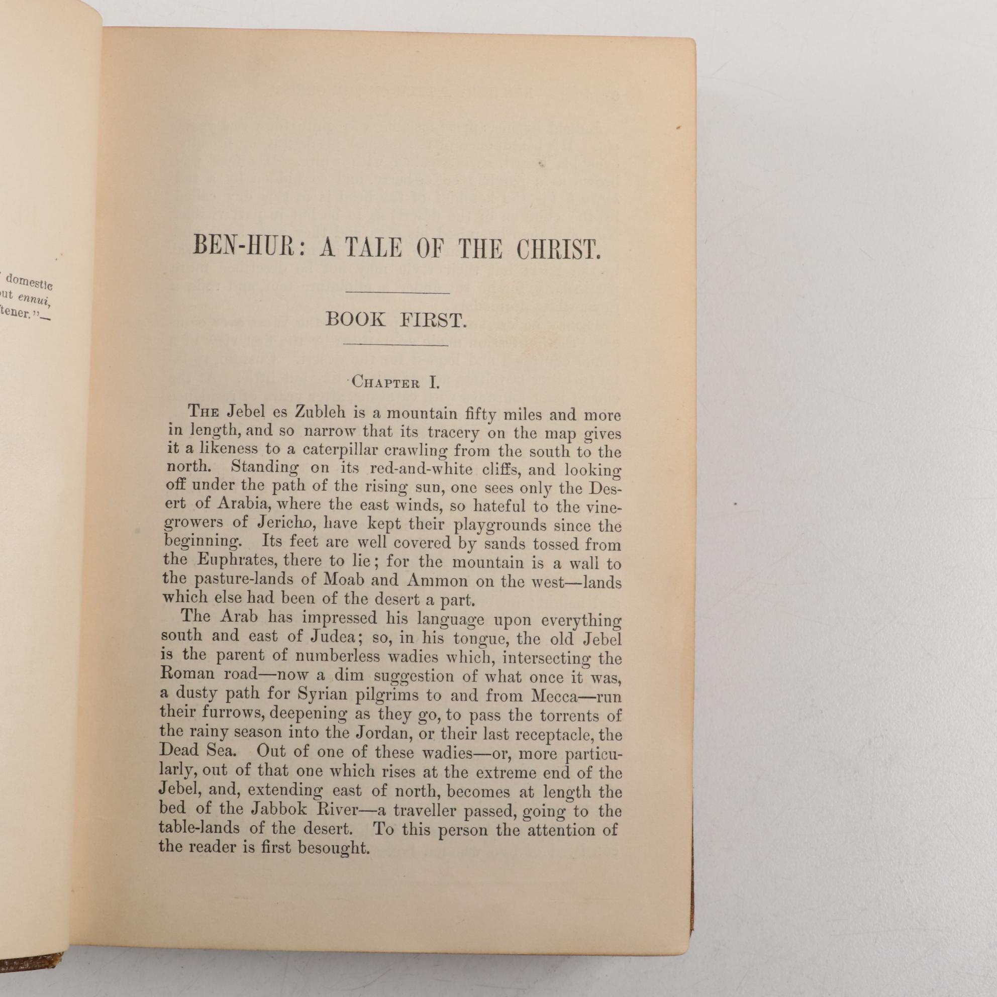 "Ben-Hur: A Tale of the Christ" by Lew Wallace, Late 19th/Early 20th Century