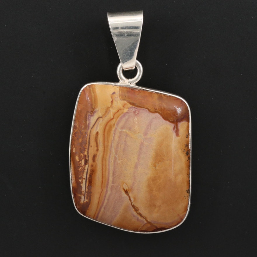 Charles Albert Sterling Silver Jasper Pendant