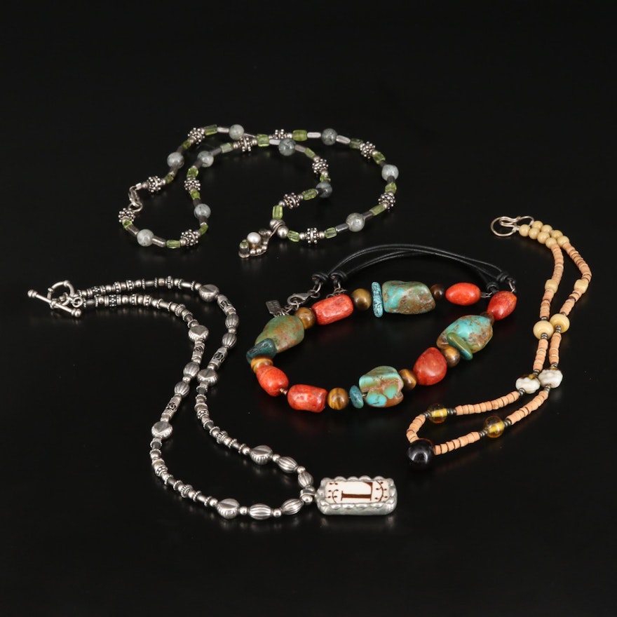 Multi-Gemstone Necklaces Including Sterling