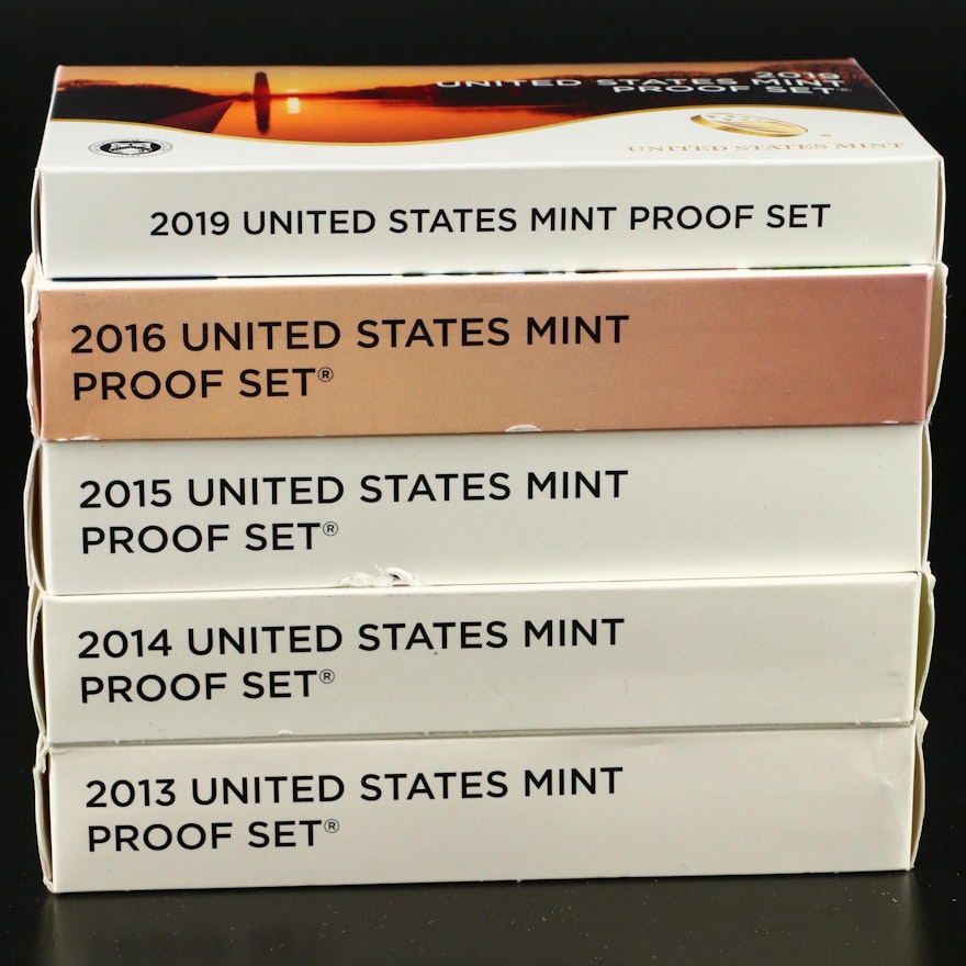 Five U.S. Mint Proof Coin Sets