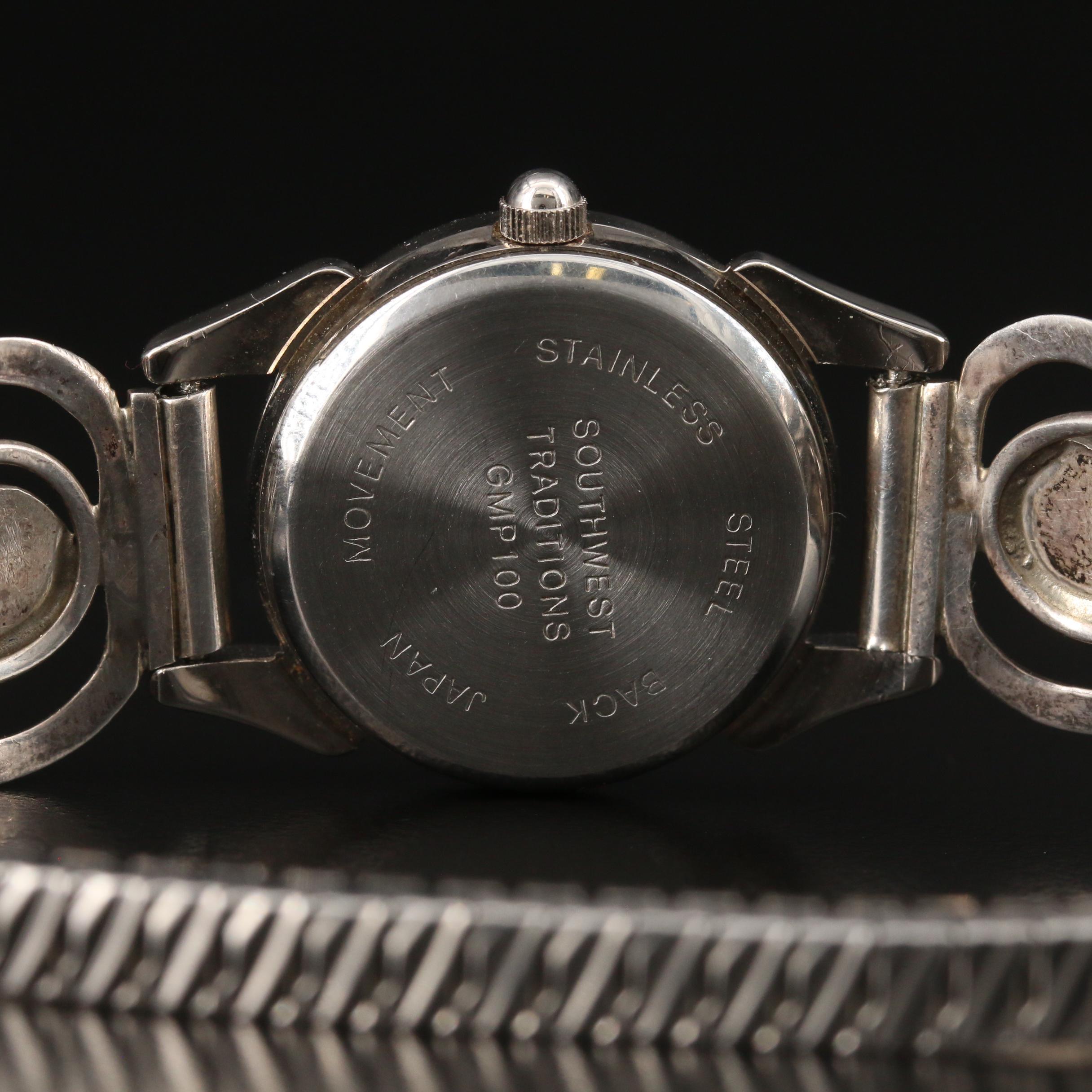 Darwin DeCamp Winnebago Tribe Turquoise and Lapis Lazuli Watch