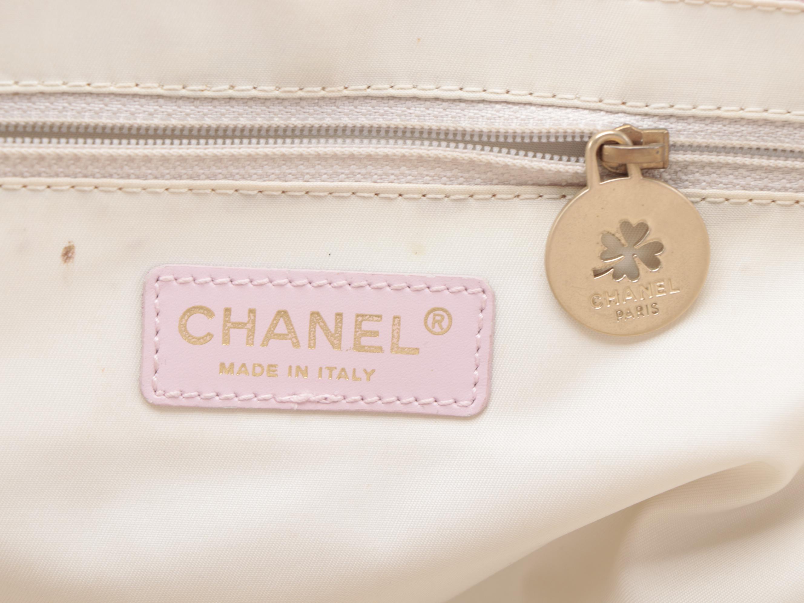 Chanel Traveline Tote Bag in Pink CC Nylon Jacquard and Leather