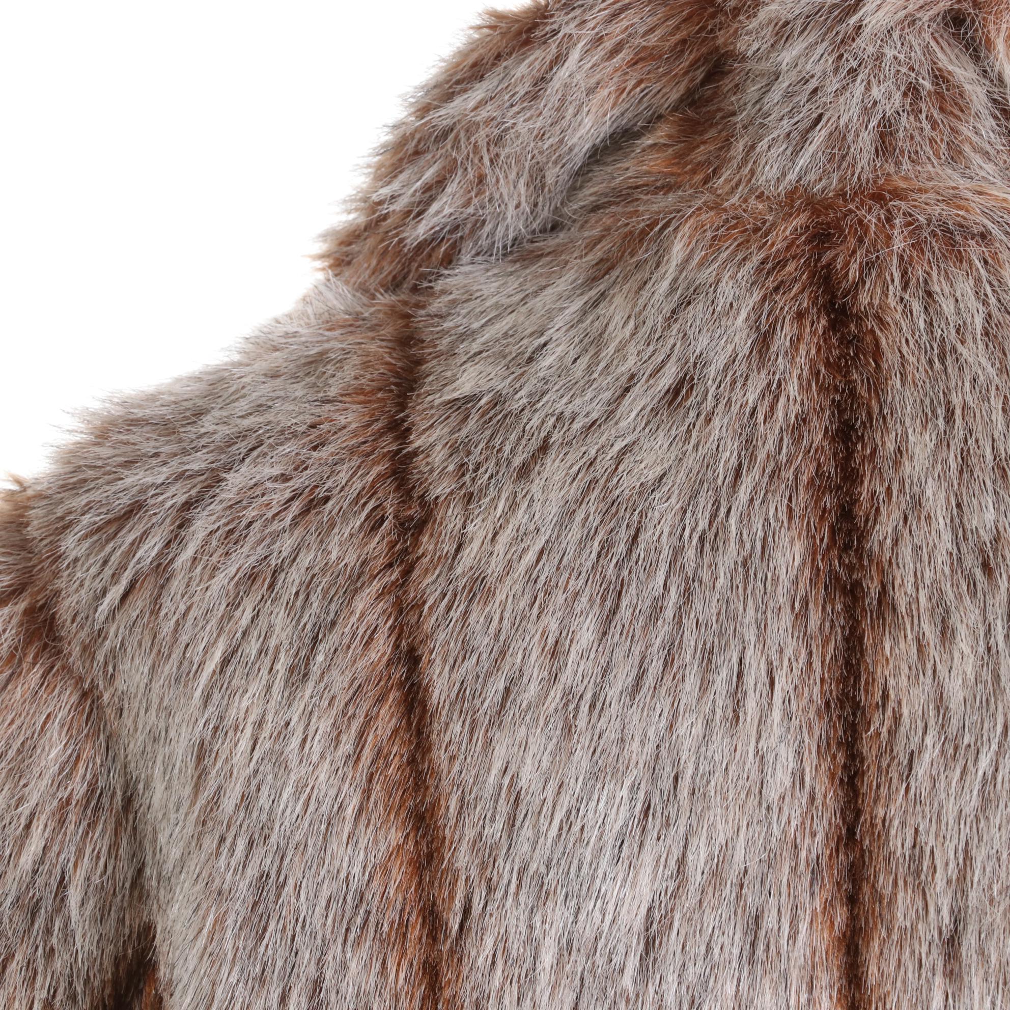 G. Caserotti Originals Faux Fox Fur Coat with Banded Cuffs
