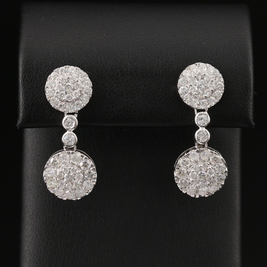 14K 3.01 CTW Diamond Drop Earrings