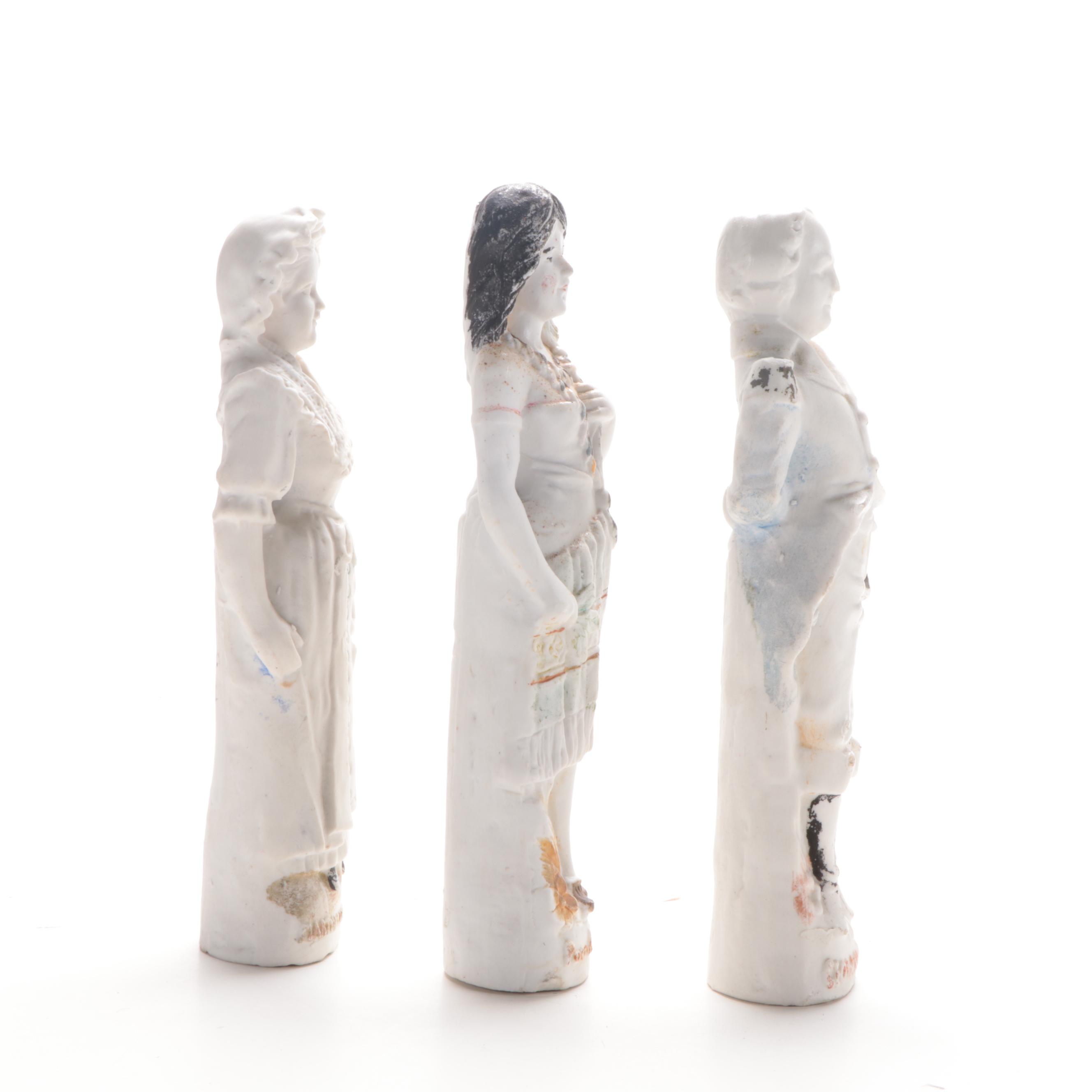 German Bisque Figurines Including a Matching George and Martha Washinton