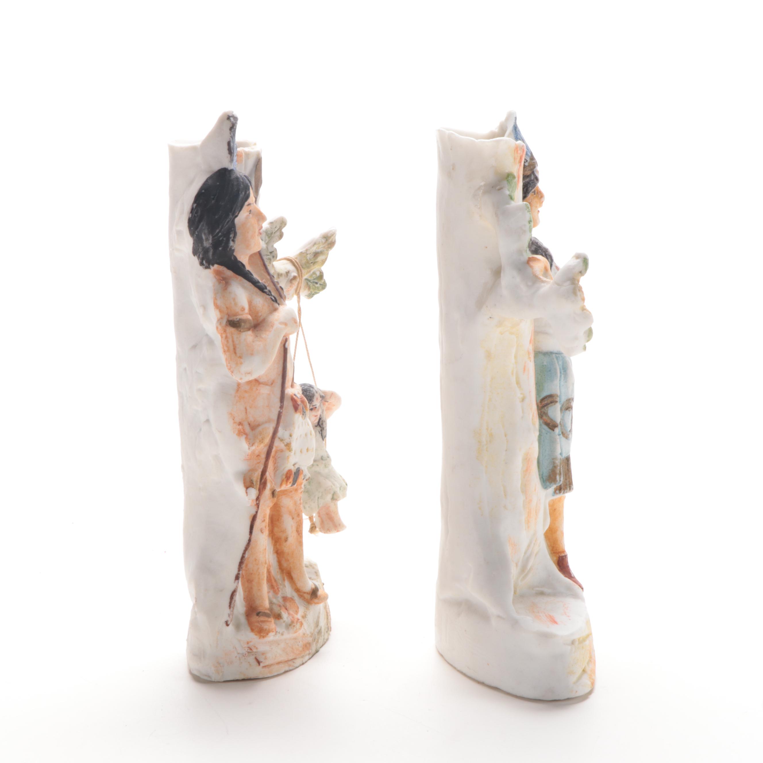 German Bisque Figurines Including a Matching George and Martha Washinton