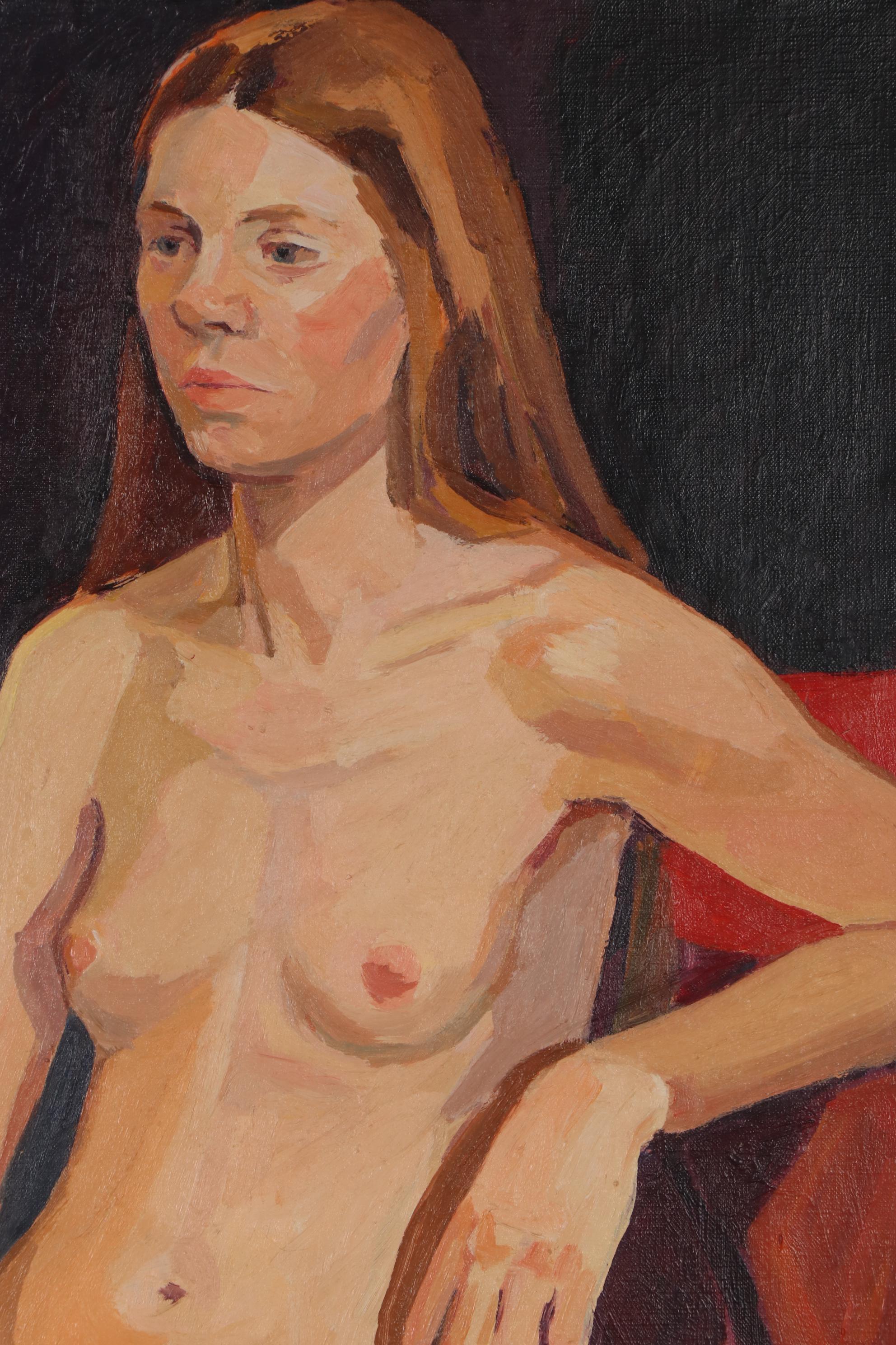 Stephen Hankin Oil Painting "Alice on the Corner of the Model Stand," 1983