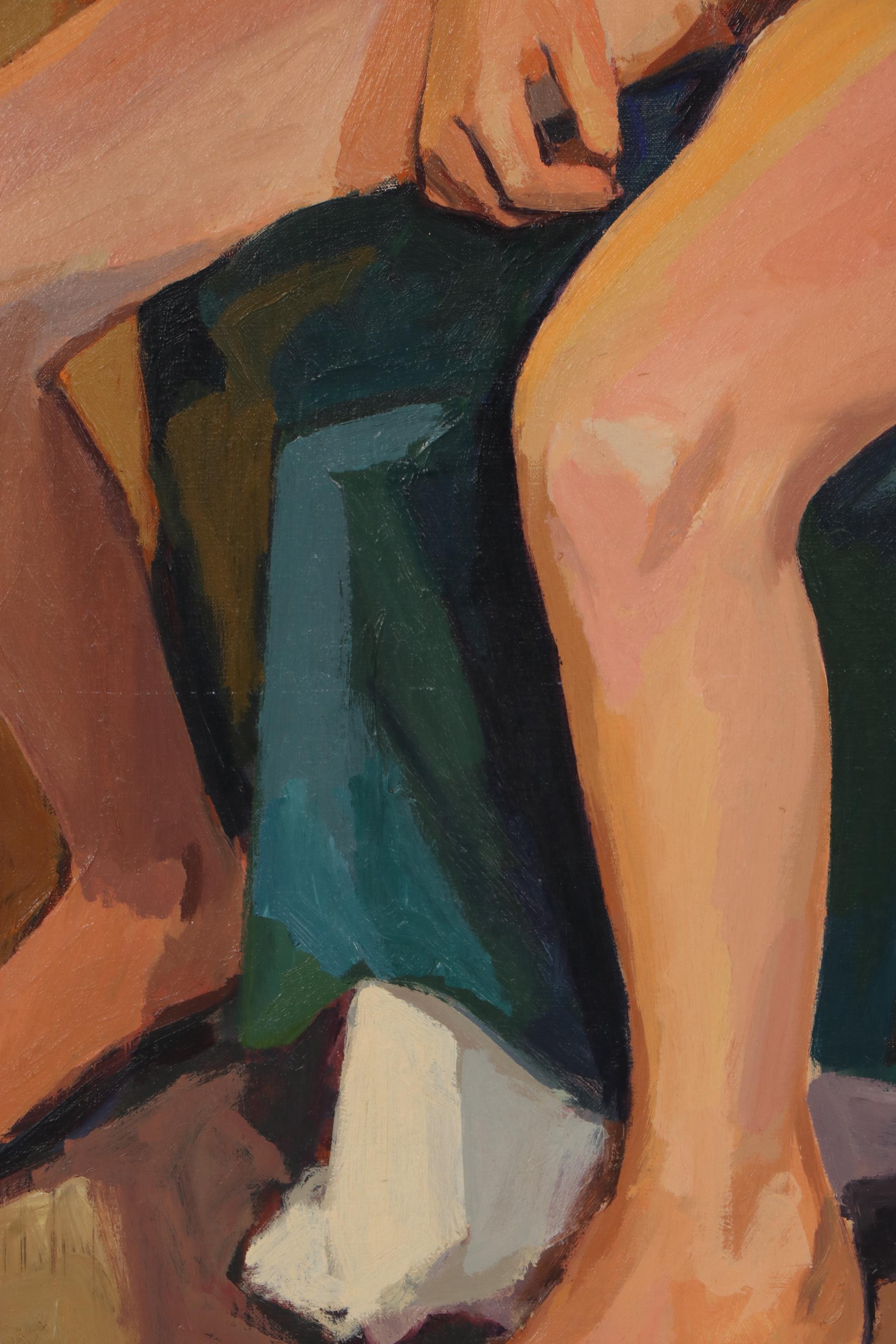 Stephen Hankin Oil Painting "Alice on the Corner of the Model Stand," 1983