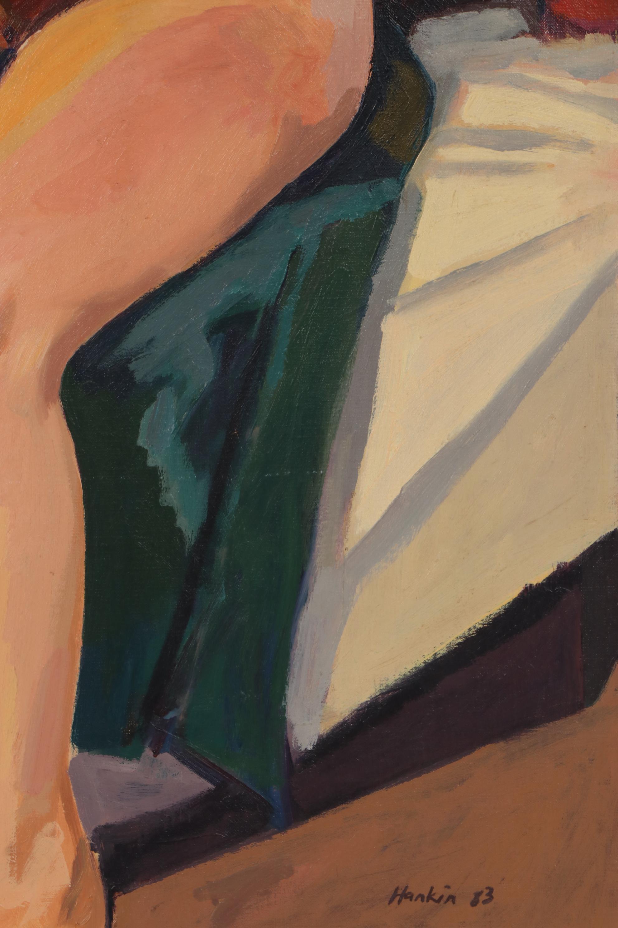 Stephen Hankin Oil Painting "Alice on the Corner of the Model Stand," 1983