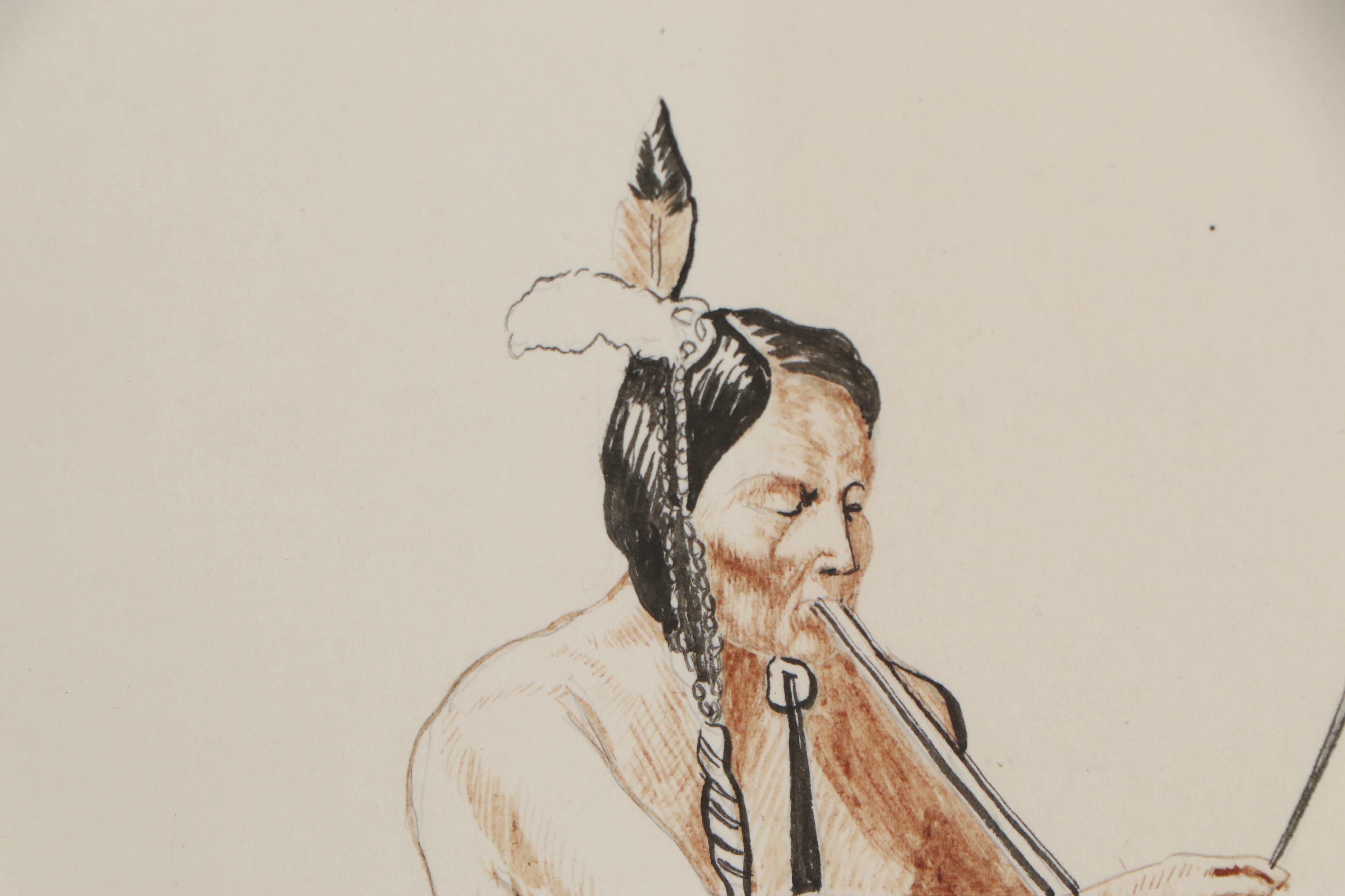 Rex Moore Watercolor Portrait, 1968