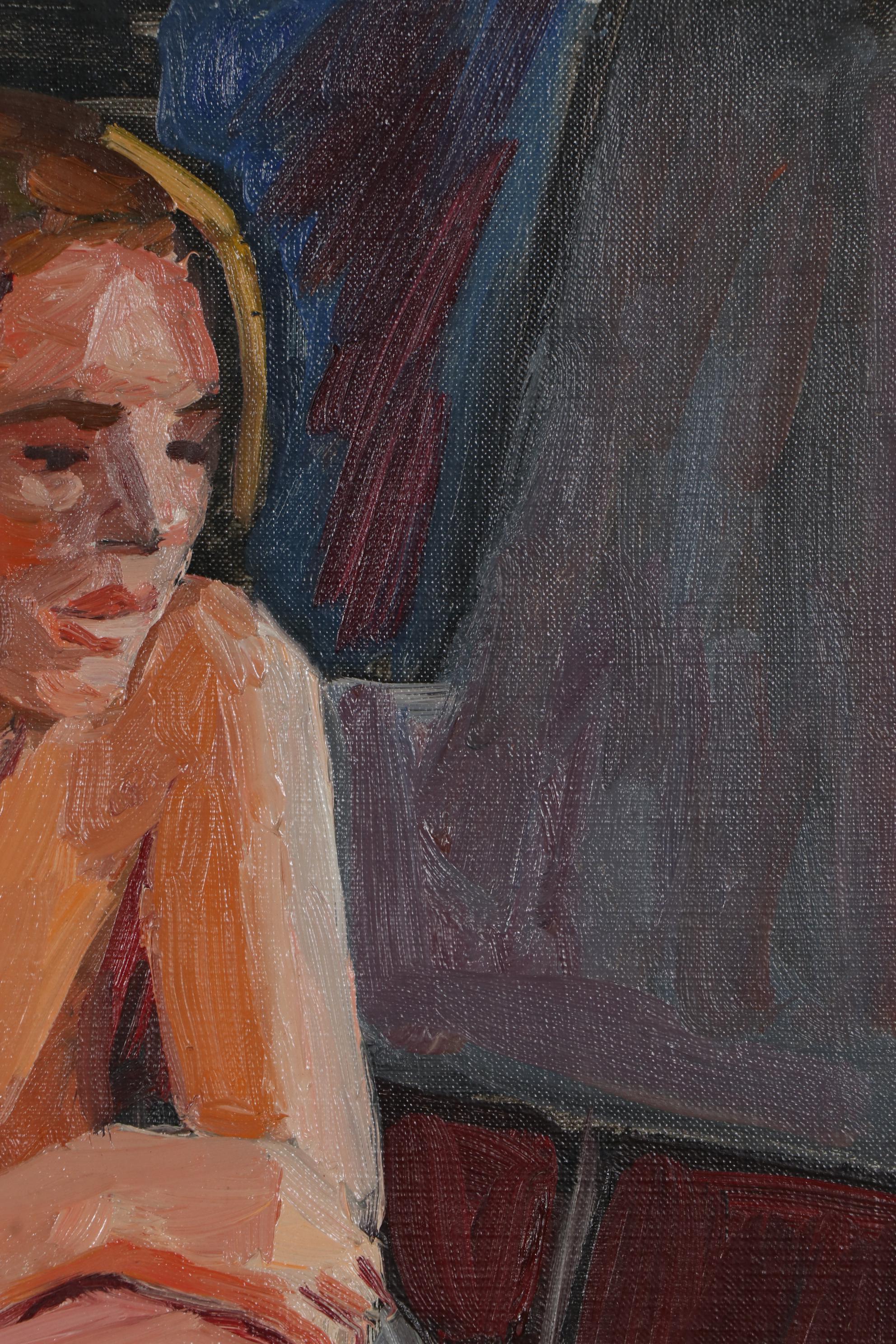 Stephen Hankin Oil Painting "Model Resting," 1985