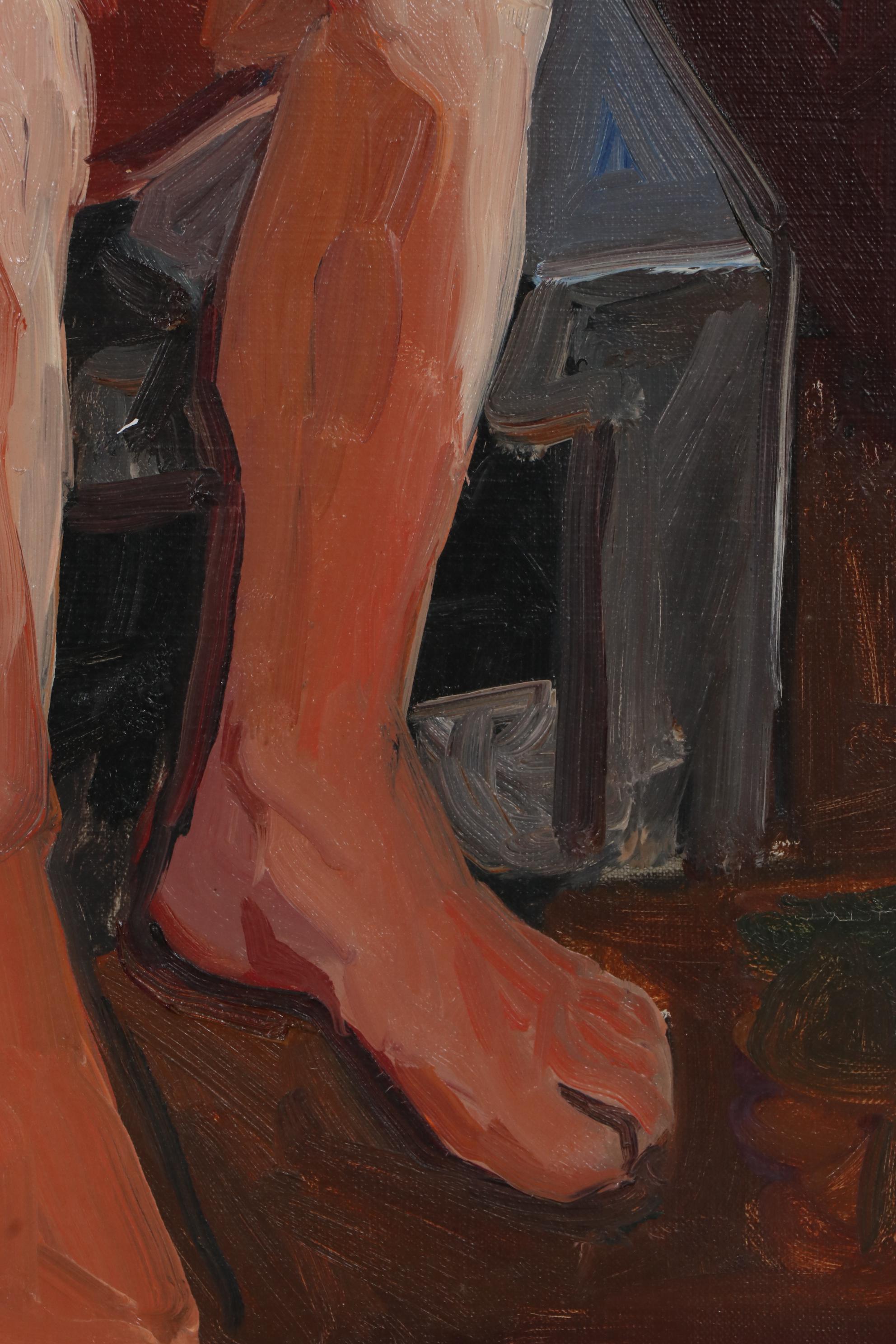 Stephen Hankin Oil Painting "Model Resting," 1985