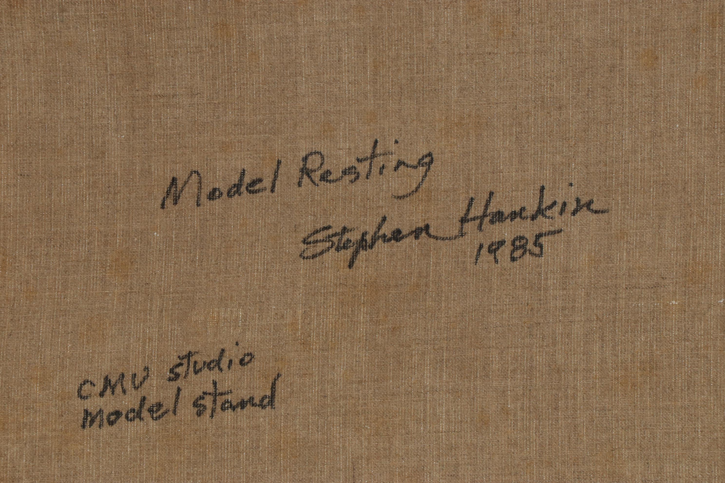 Stephen Hankin Oil Painting "Model Resting," 1985
