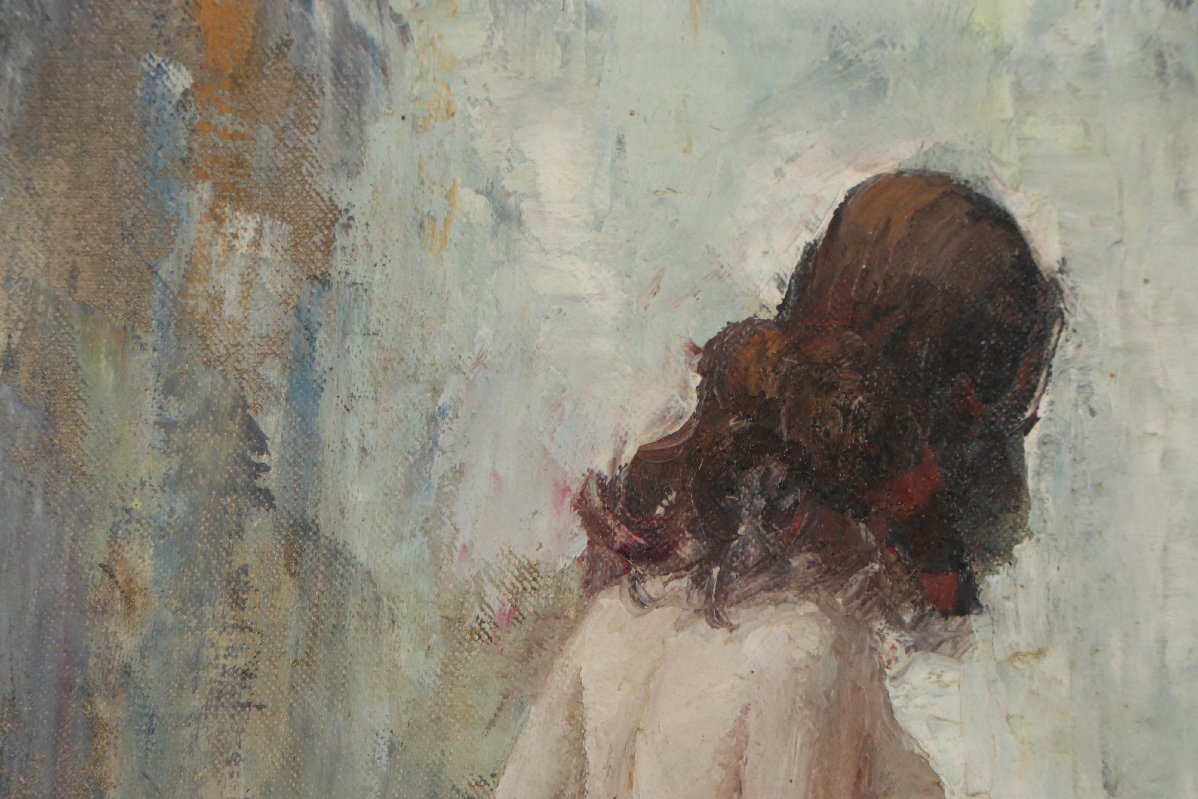 Roy Keister Female Nude Oil Painting, Mid-20th Century