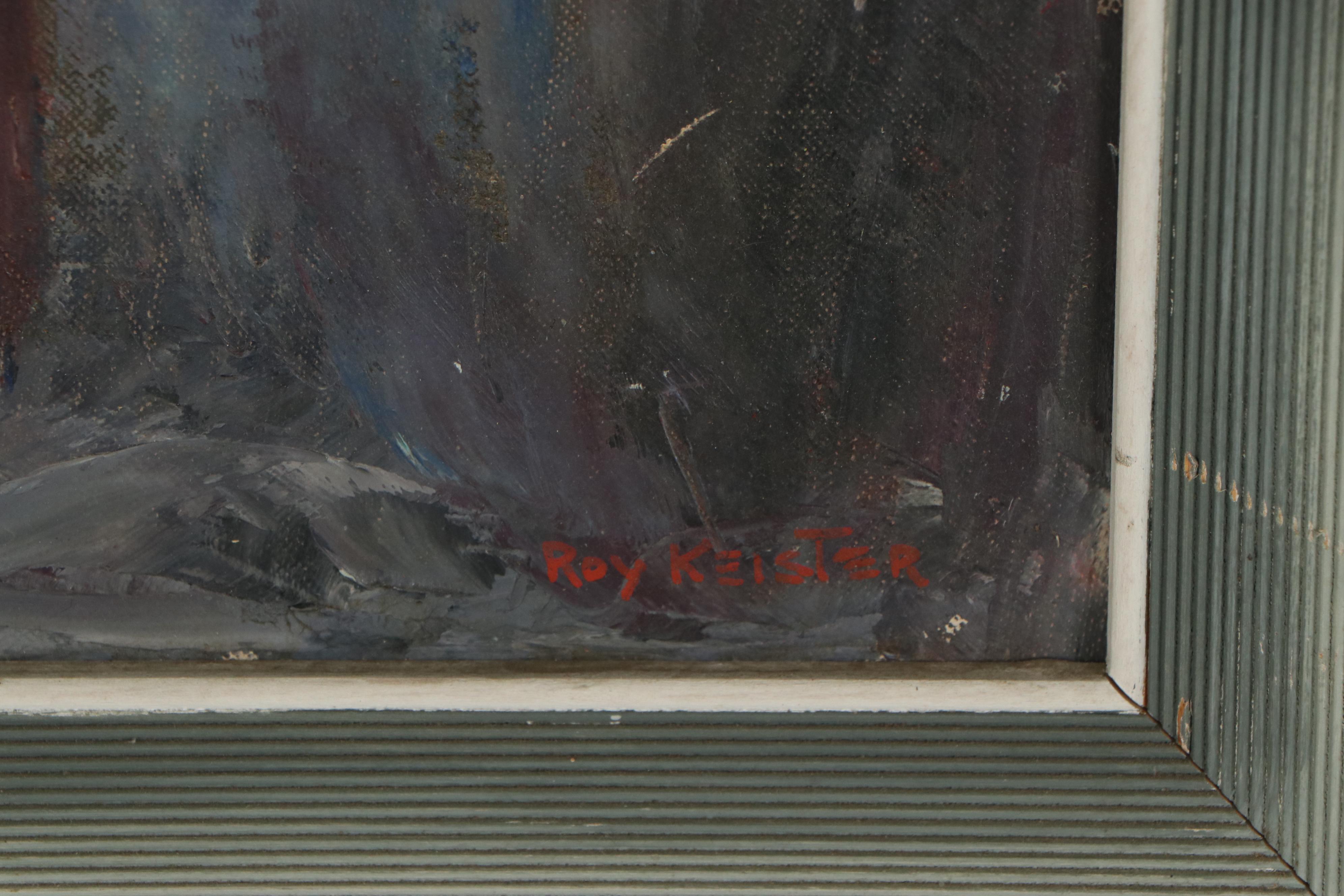 Roy Keister Female Nude Oil Painting, Mid-20th Century