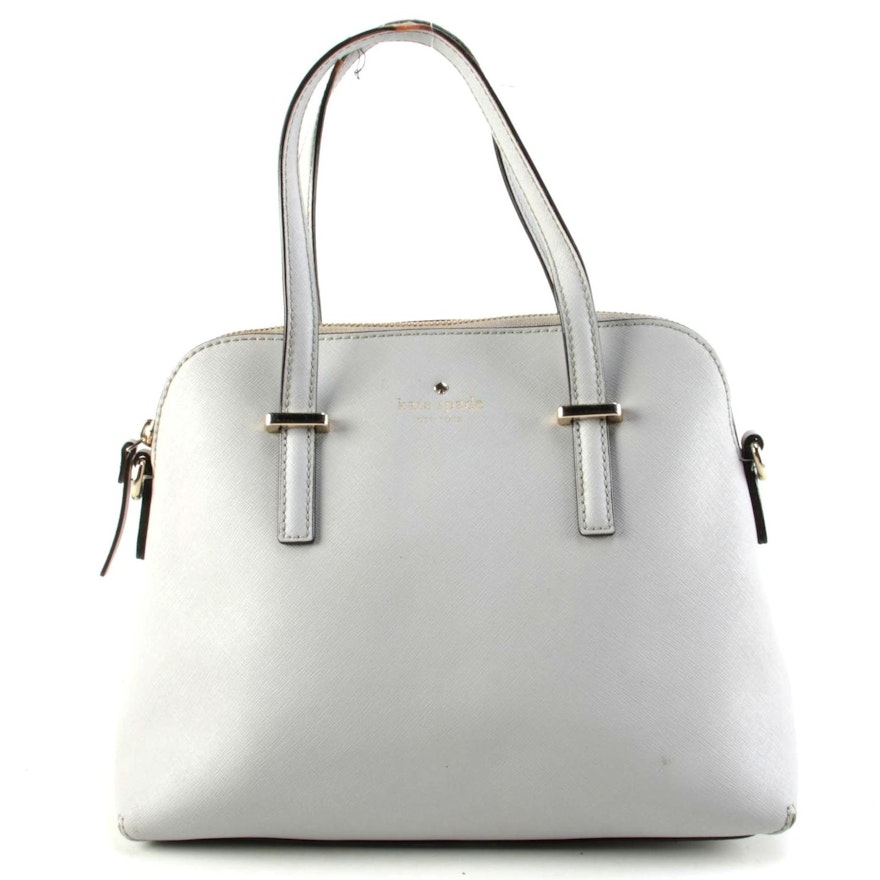 Kate Spade Gray Saffiano Leather Two-Way Top Handle Bag