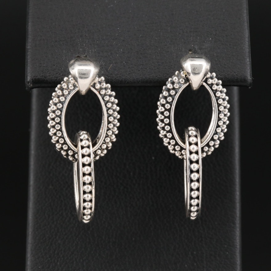 Lagos Sterling Silver Double Oval Hoop Earrings