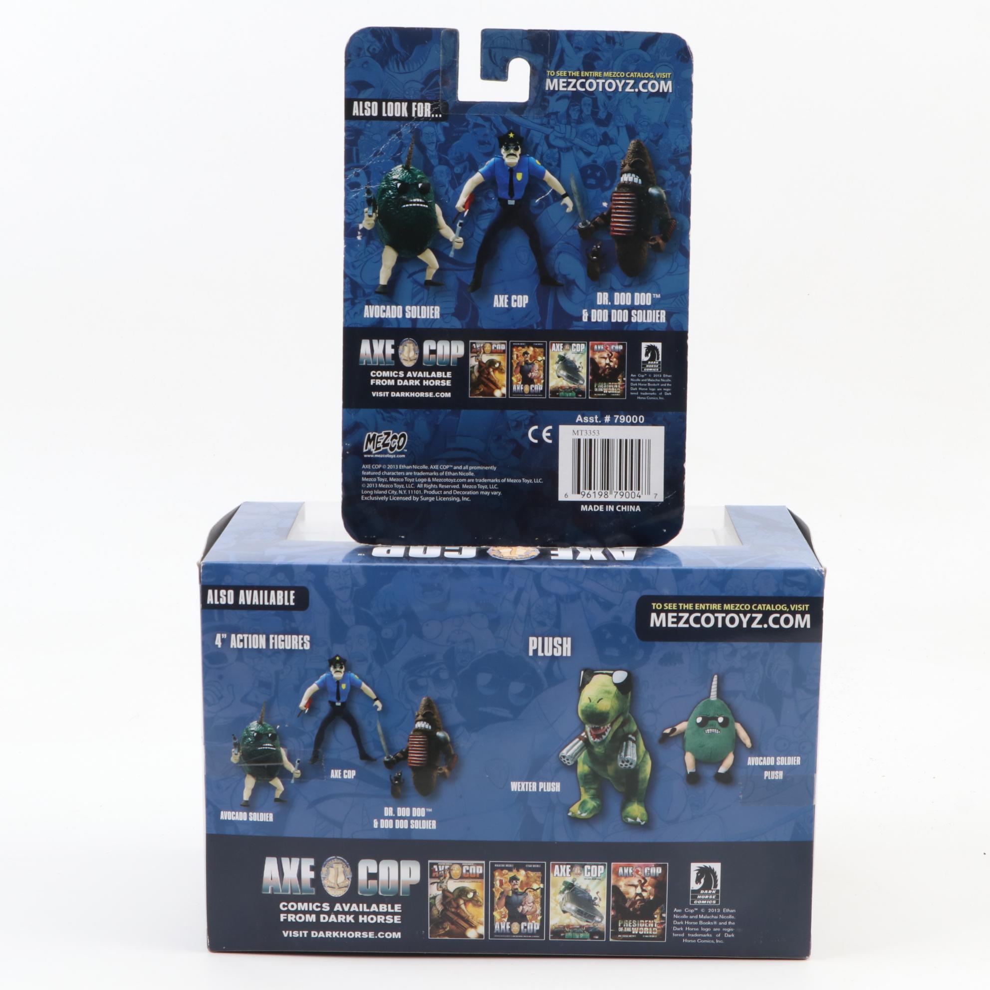 Mezco Toys "Axe Cop" Action Figures and Comic Books