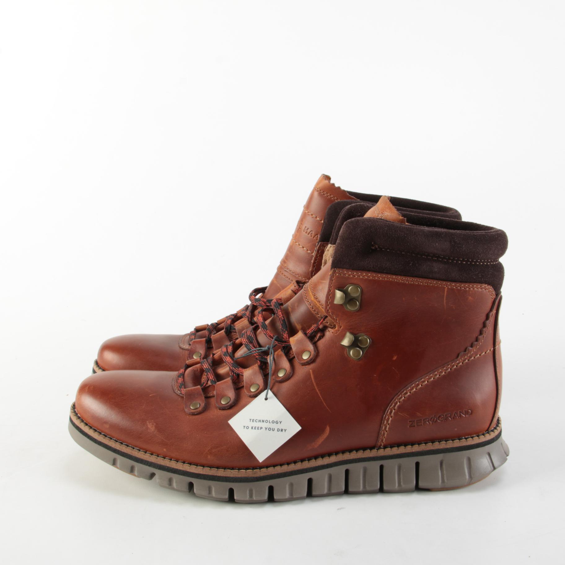 Men's Cole Haan Brown Leather Hiking Boots