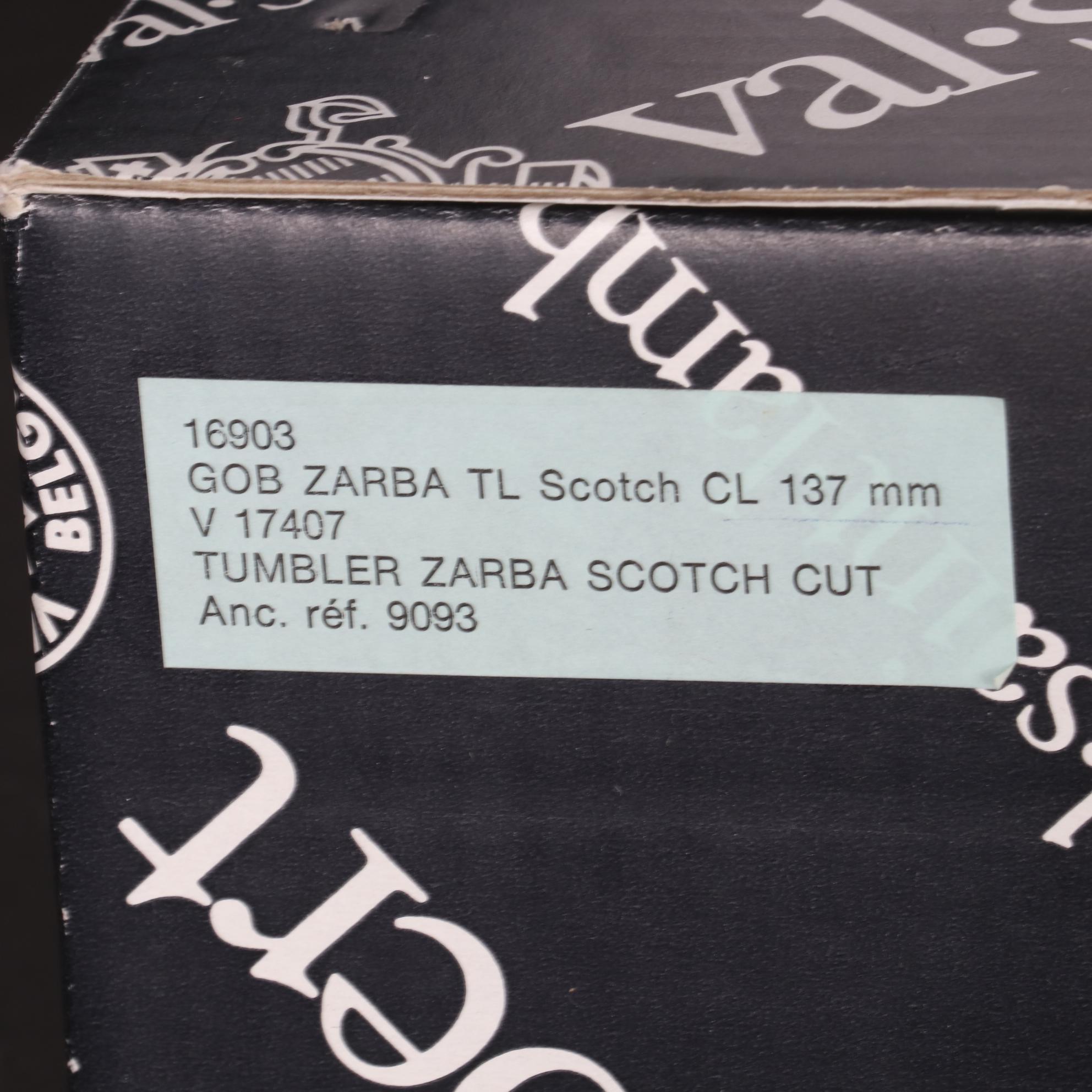 Val St. Lambert "Zarba" Scotch Cut Crystal Tumbler