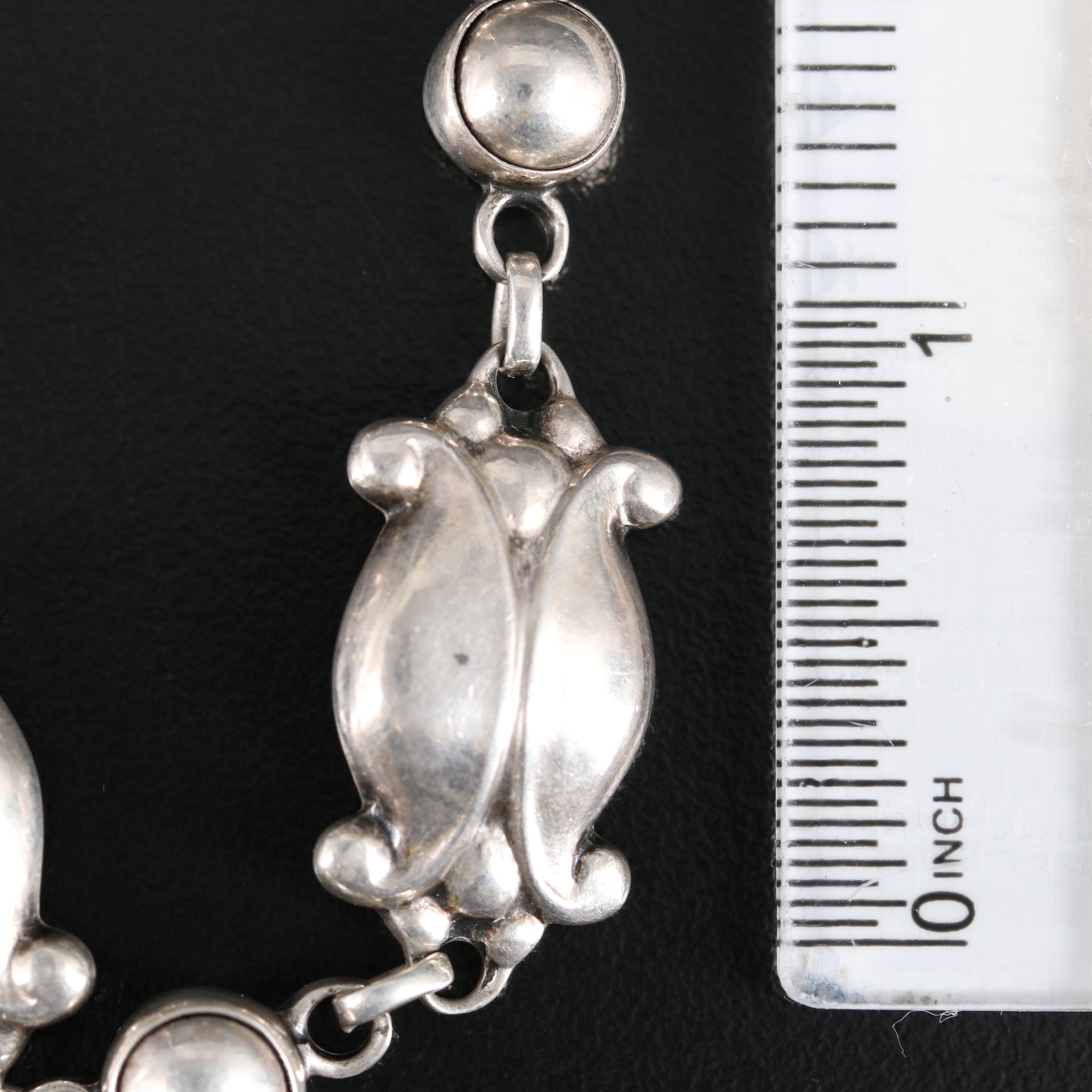 Vintage Sterling Silver Georg Jensen & Wendel "Moonlight Blossom" Bracelet