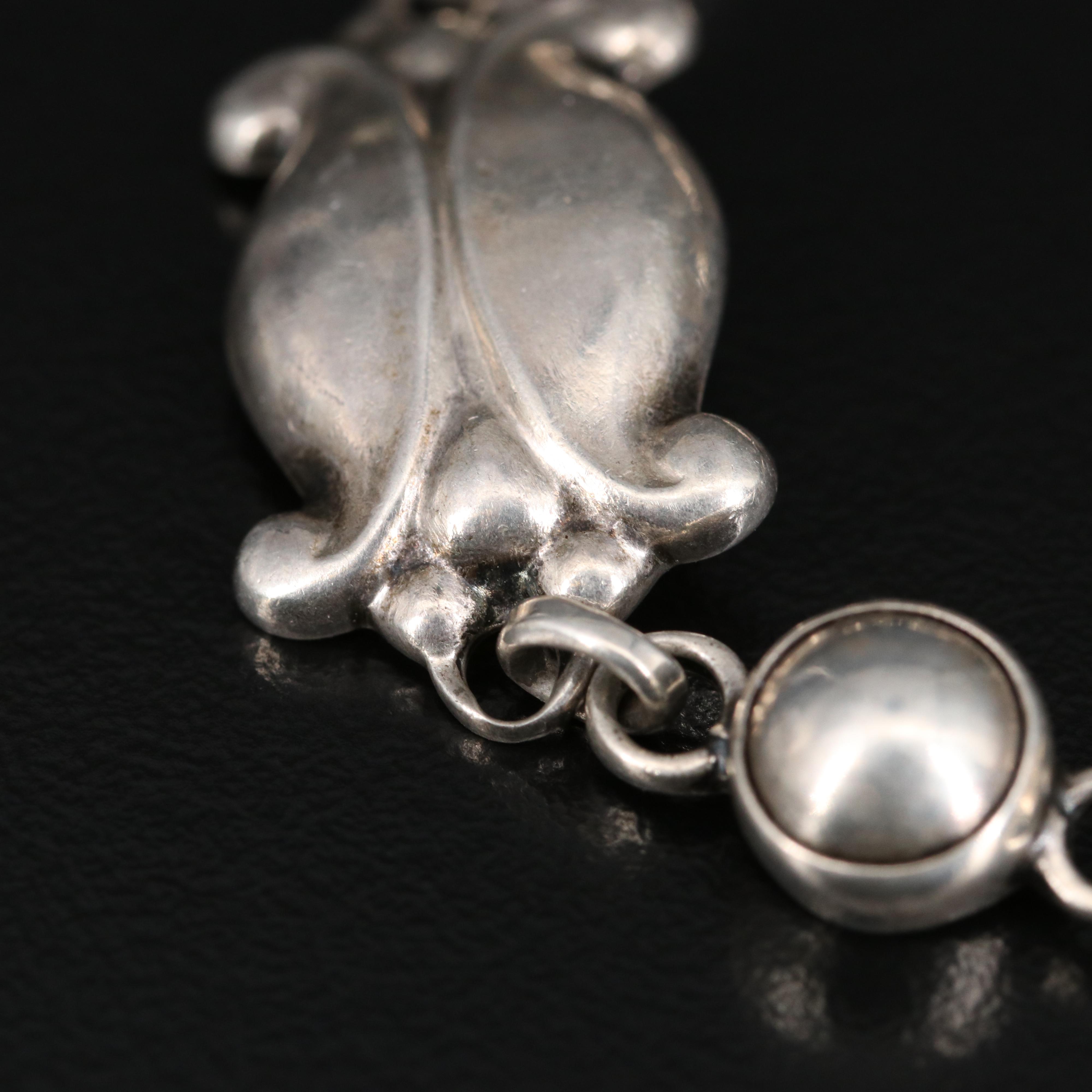 Vintage Sterling Silver Georg Jensen & Wendel "Moonlight Blossom" Bracelet