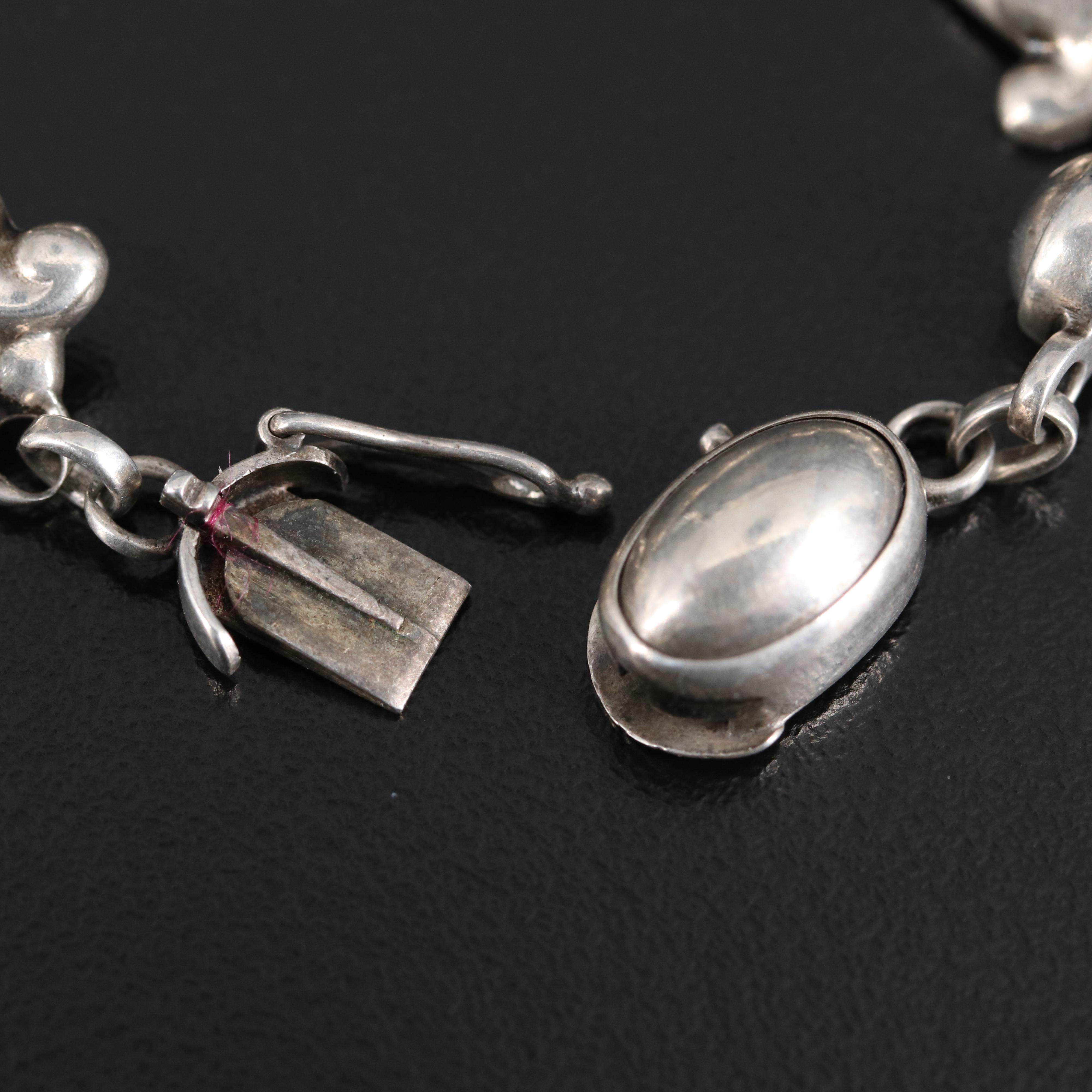 Vintage Sterling Silver Georg Jensen & Wendel "Moonlight Blossom" Bracelet