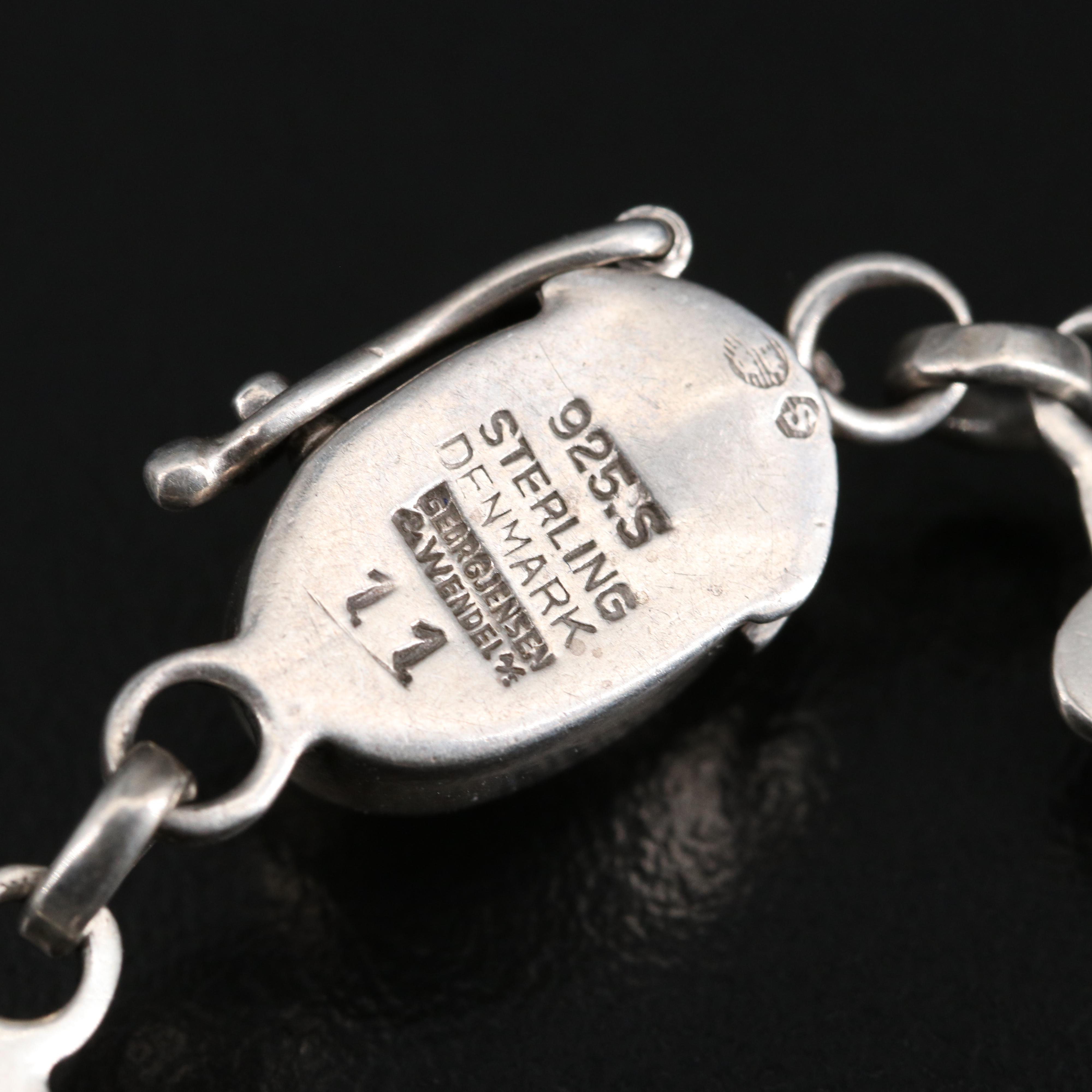 Vintage Sterling Silver Georg Jensen & Wendel "Moonlight Blossom" Bracelet