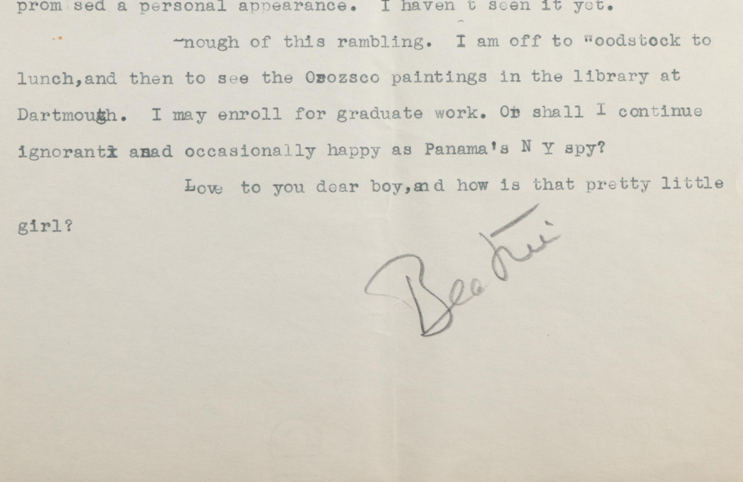 Beatrice Kaufman Letters to Samuel Marx, 1930s