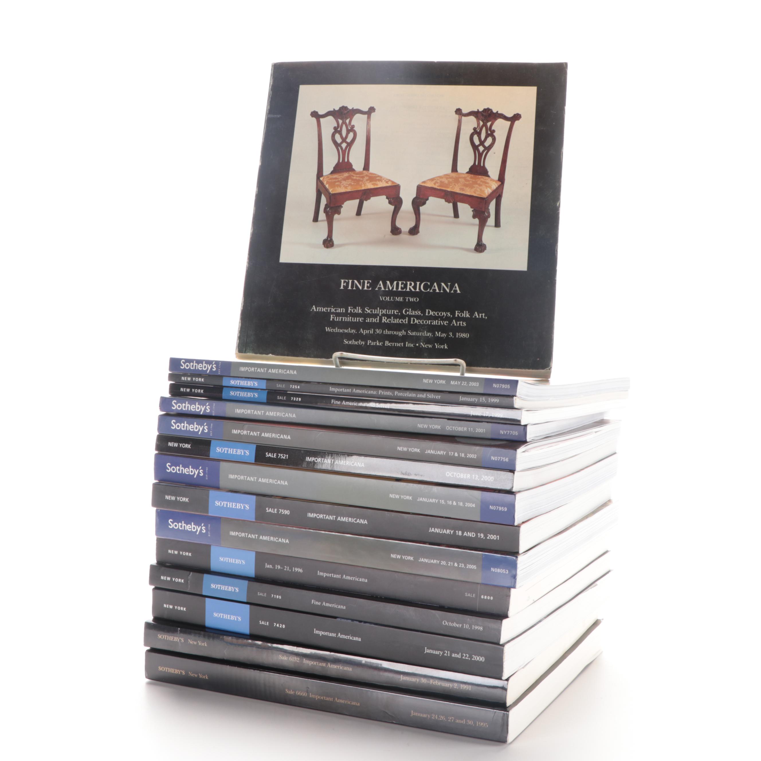 Sotheby's and Christie's Catalogs of Americana, Decorative Art, and More