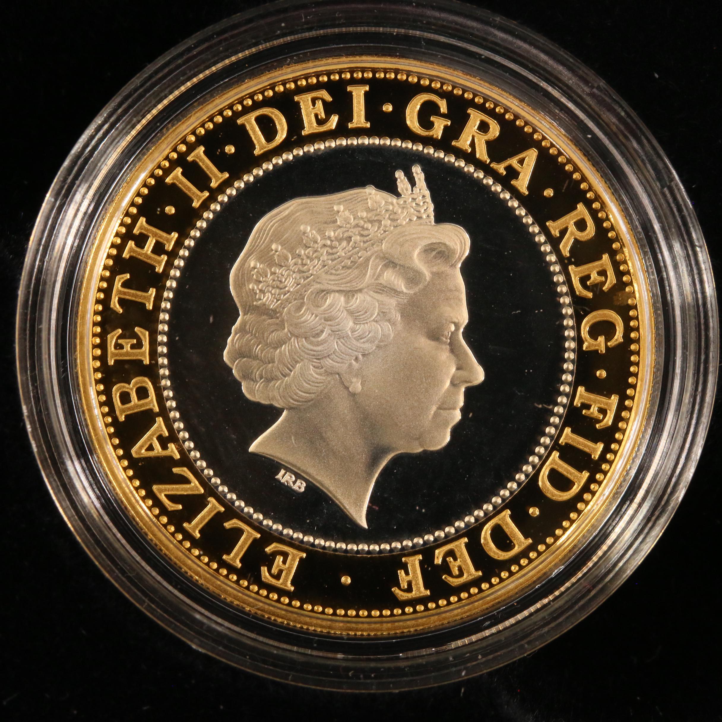 Two British Silver Proof 2-Pound Coins, 1997–1998