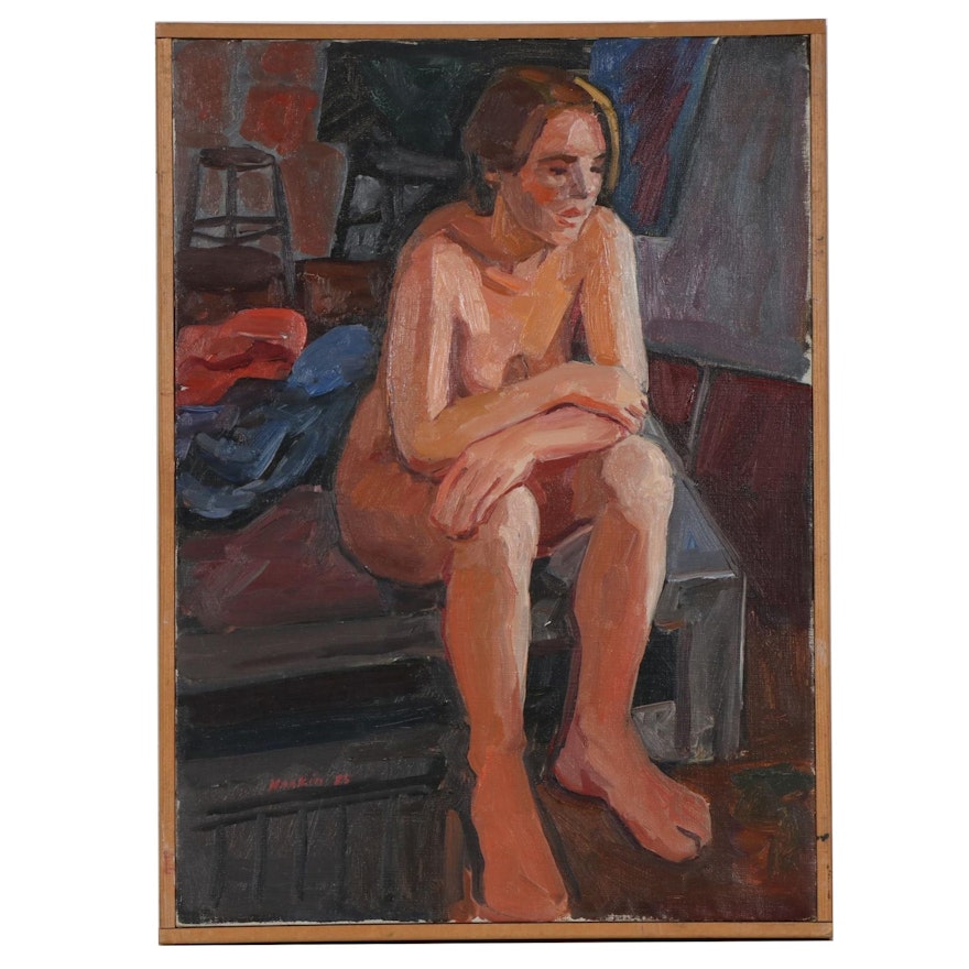 Stephen Hankin Oil Painting "Model Resting," 1985