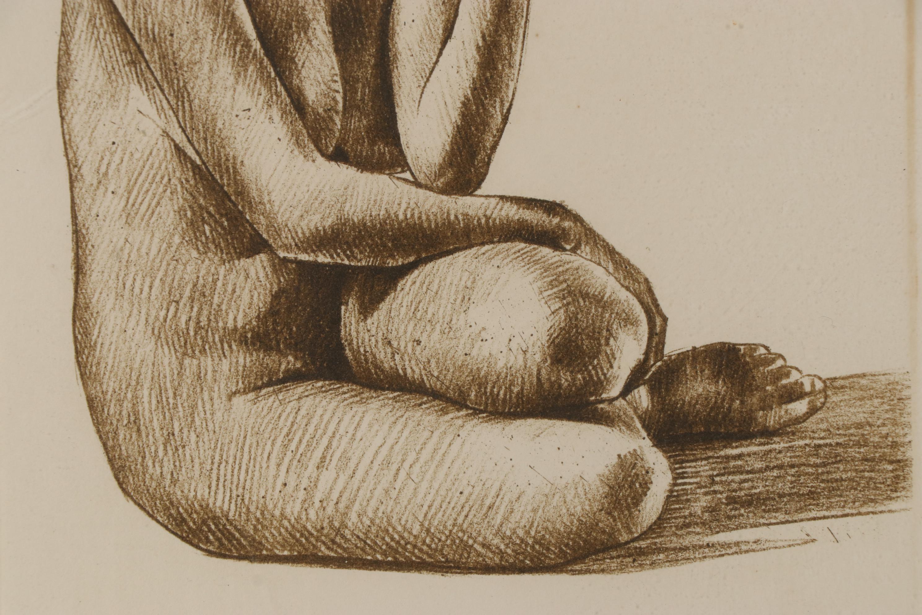 Roger Hebbelinck Lithograph of Female Nude