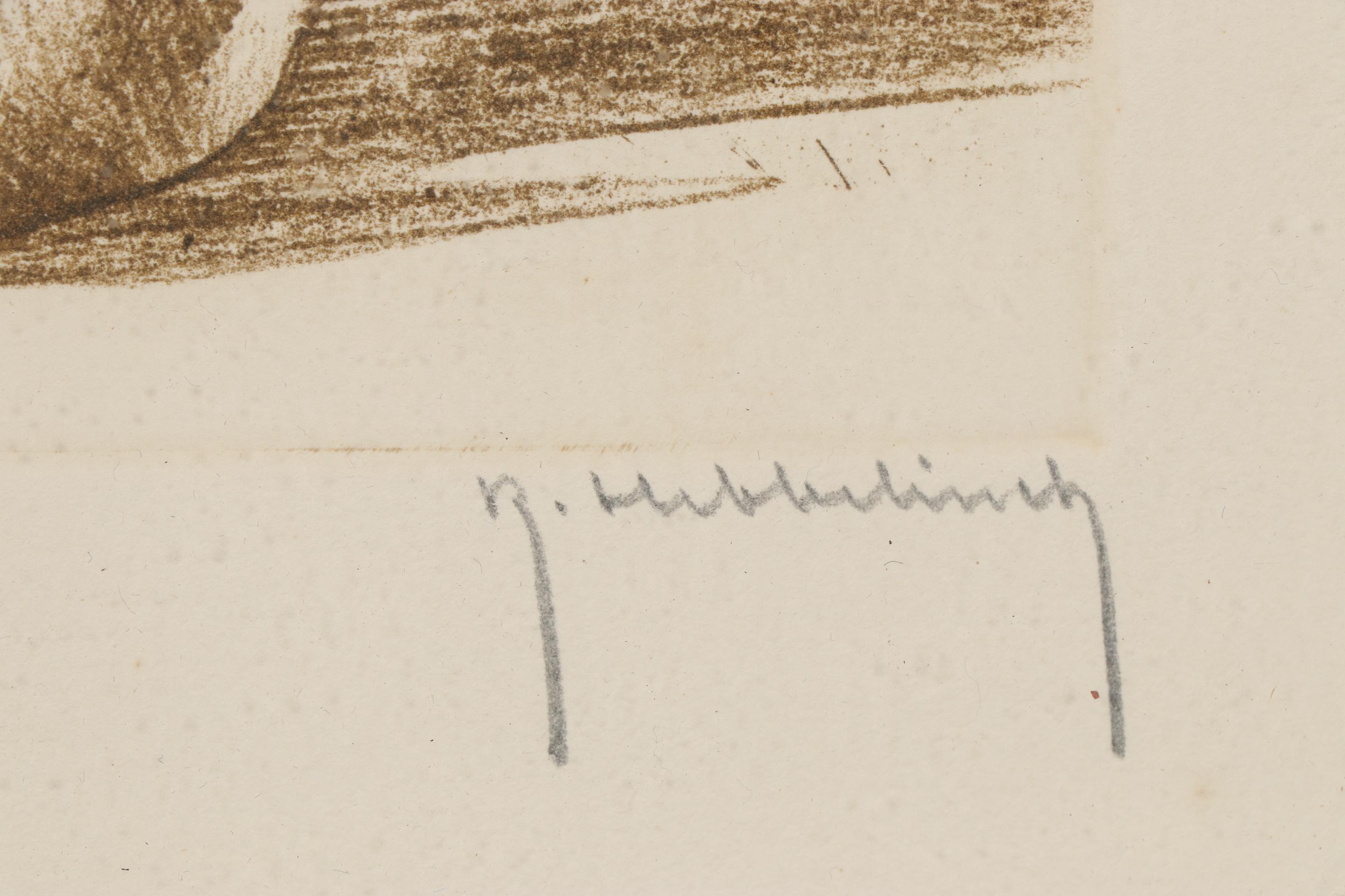 Roger Hebbelinck Lithograph of Female Nude