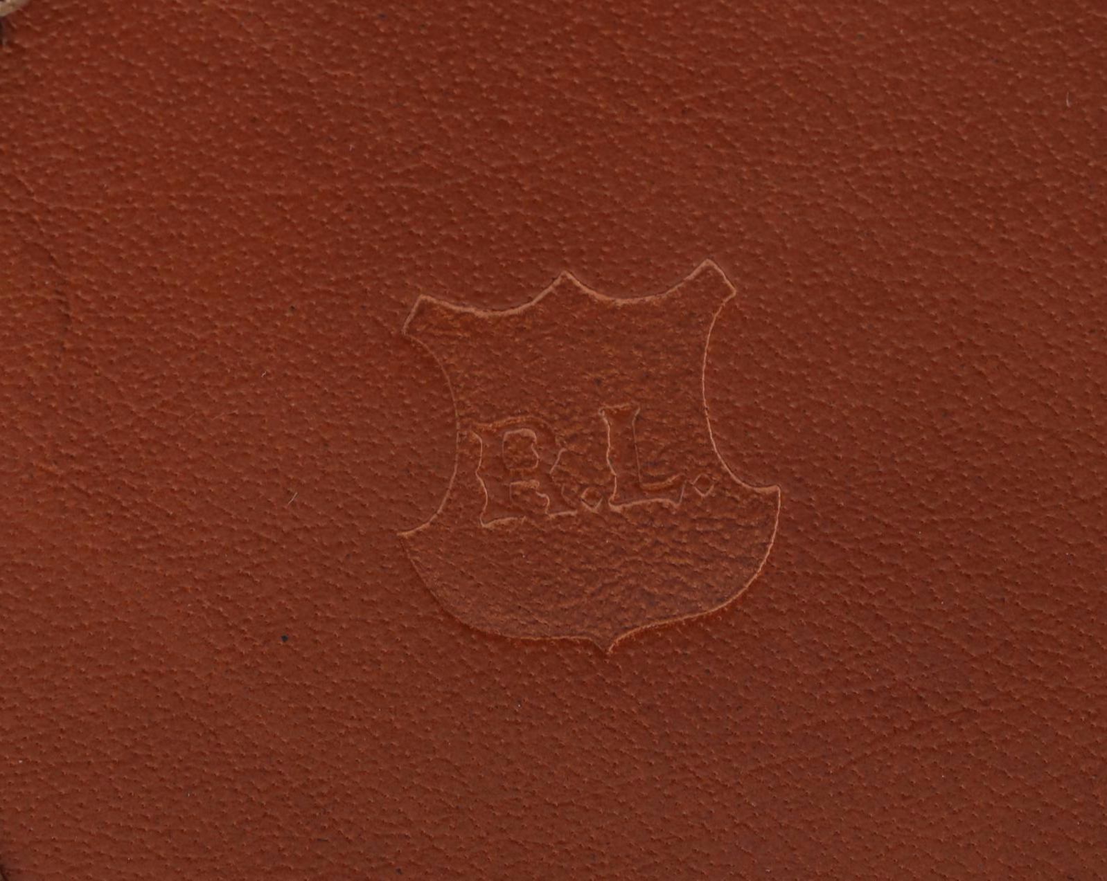 Ralph Lauren Leather and Brass Paperweights with "Highland Polo" Desk Tray