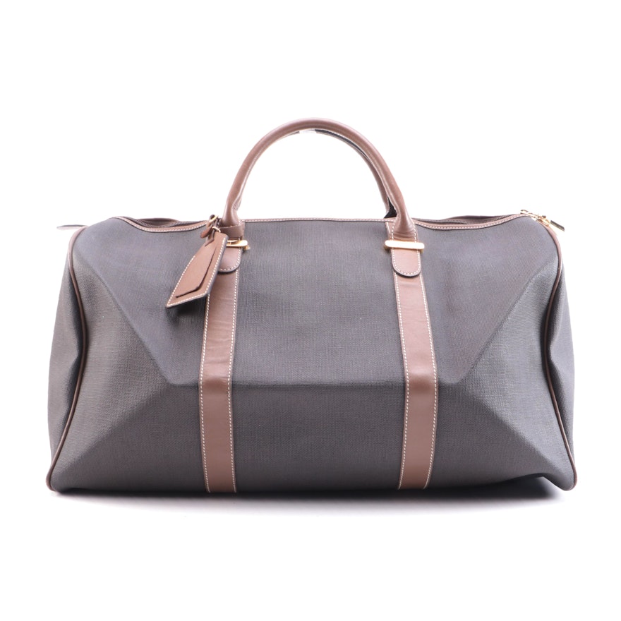 Dunhill Coated Canvas and Leather Weekender Bag