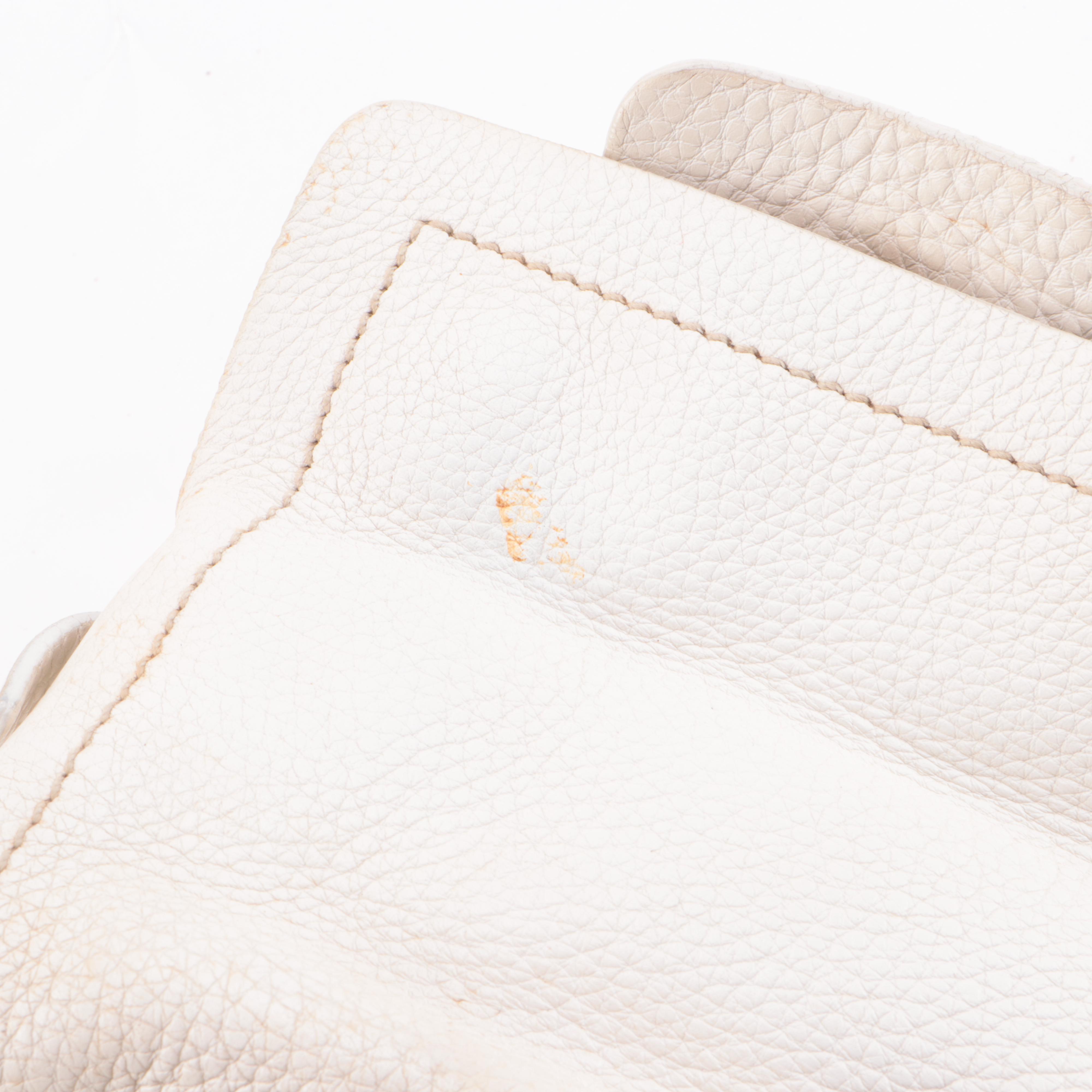 Prada Off-White Bianco Daino Leather Handbag